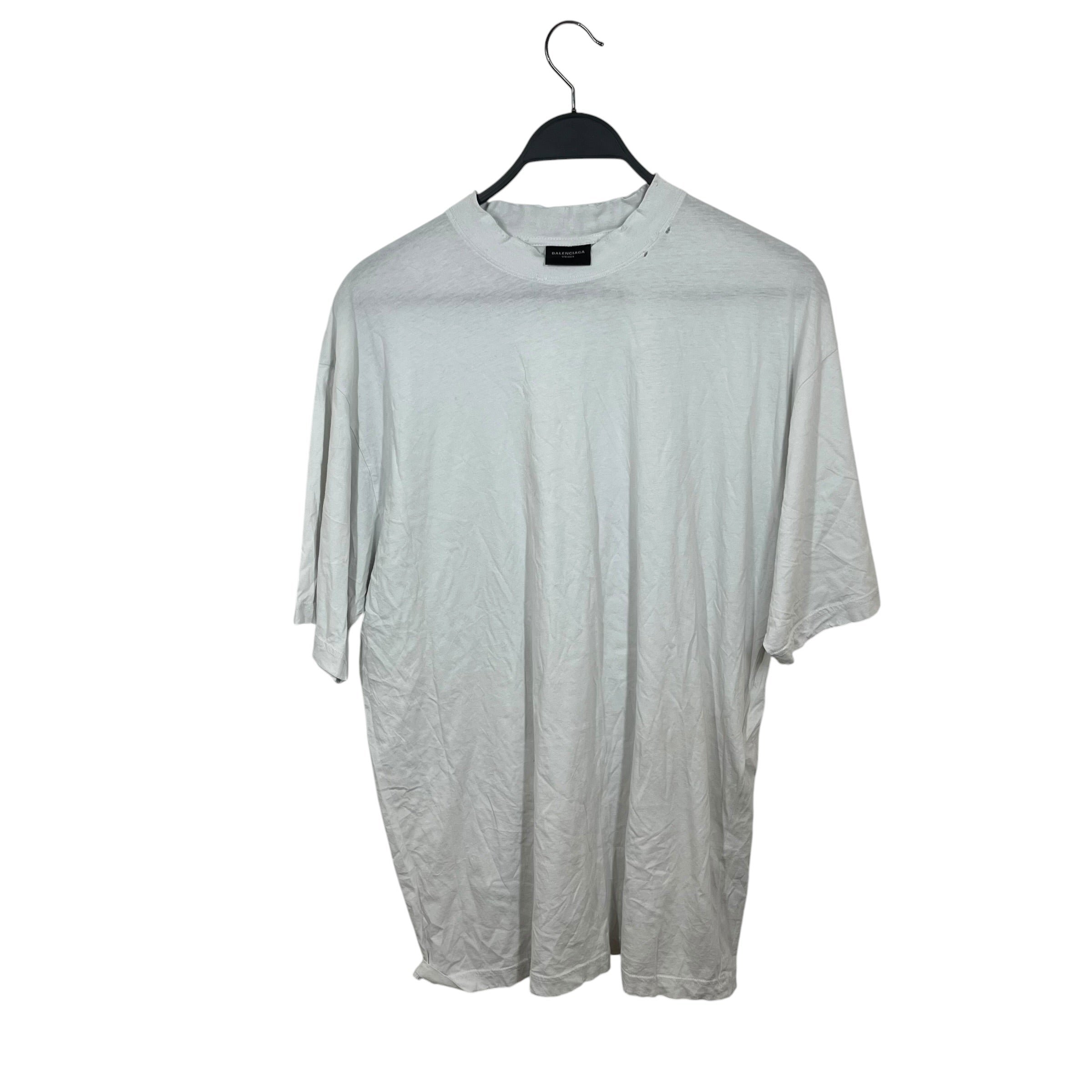 BALENCIAGA/T-Shirt/XS/Cotton/WHT/Collar embroidered view 1