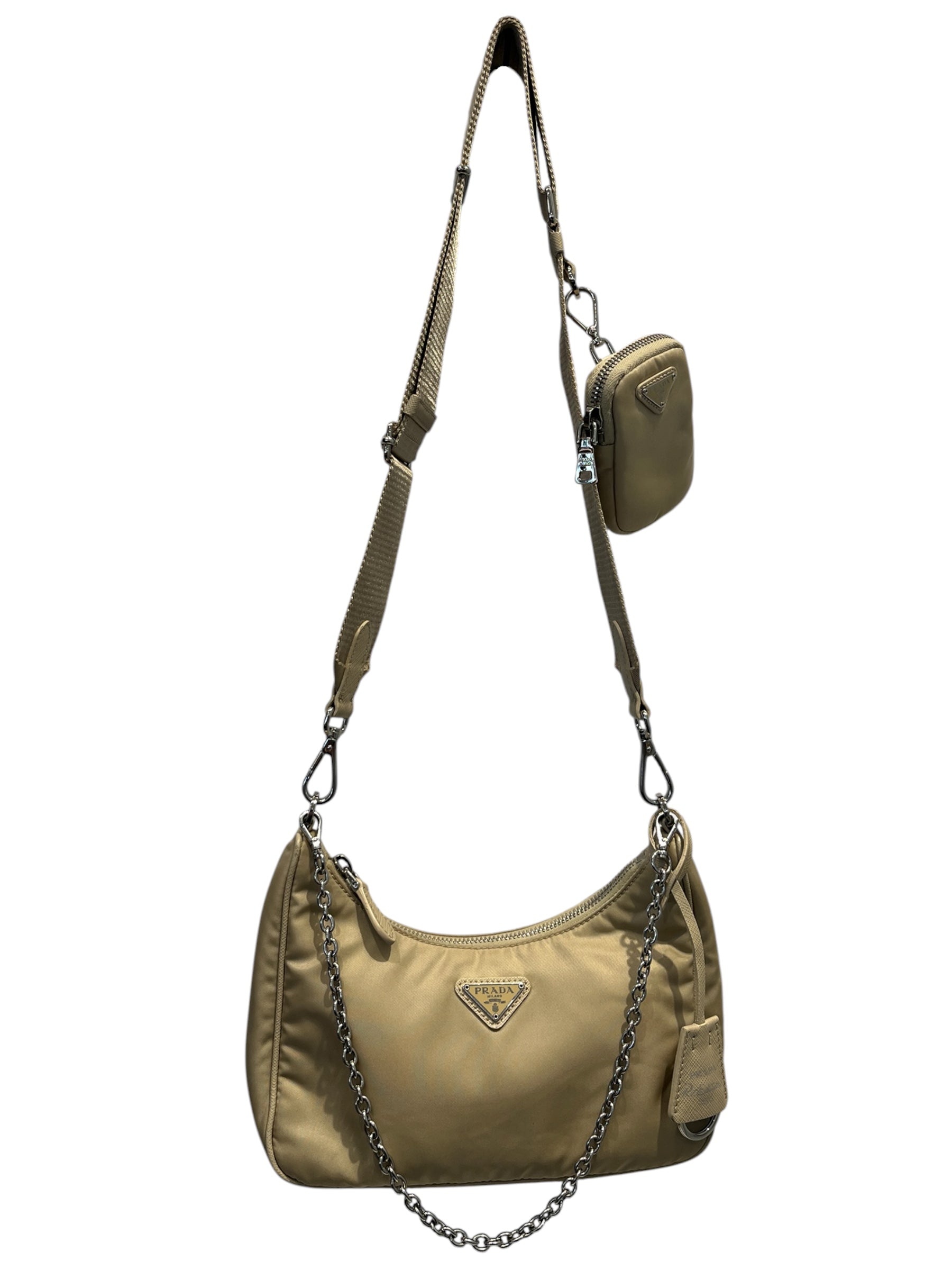 PRADA/Hand Bag/Nylon/CRM/RE EDITION 2005 NYLON PURSE view 1