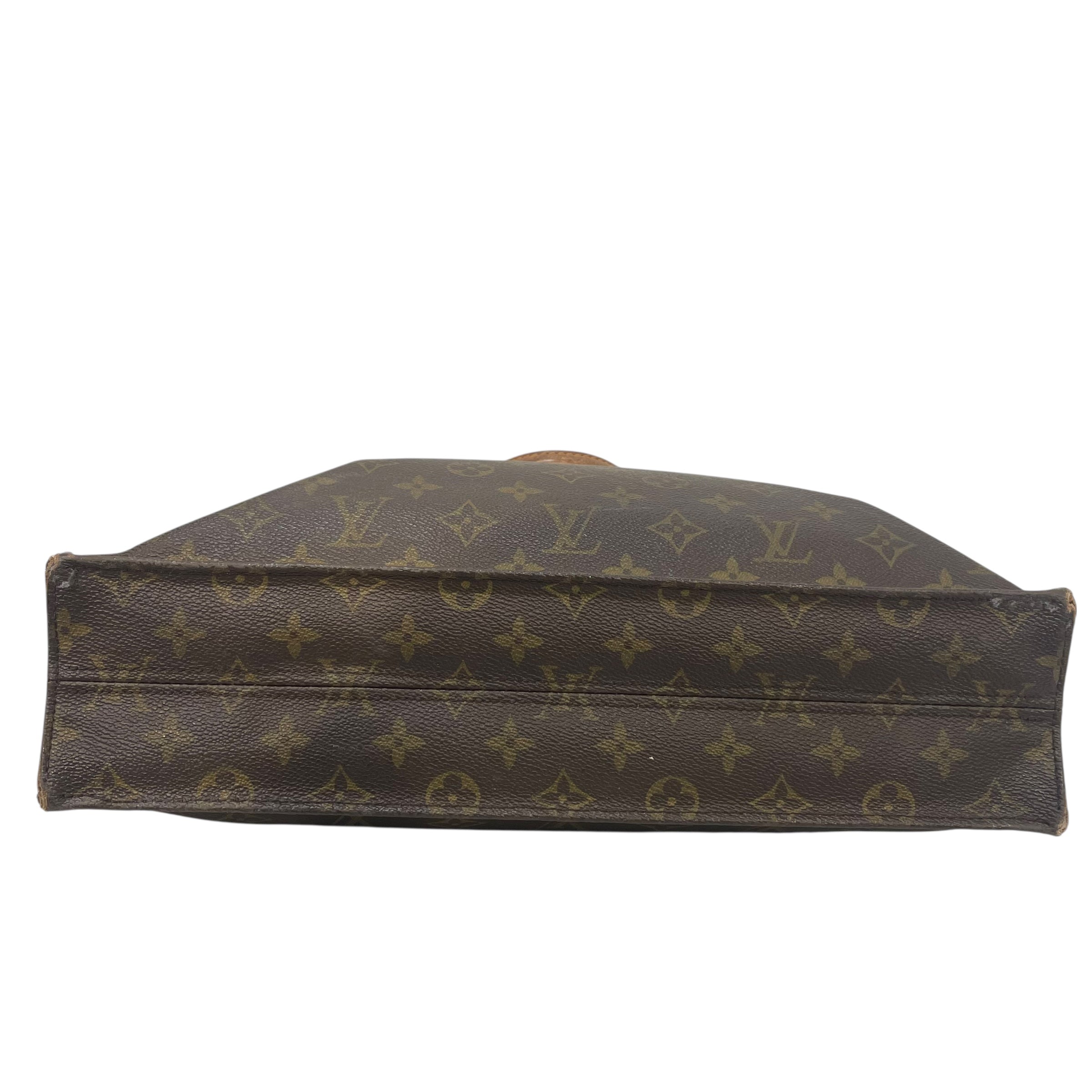 LOUIS VUITTON/Hand Bag/Monogram/Leather/BRW/Sac Plat view 3