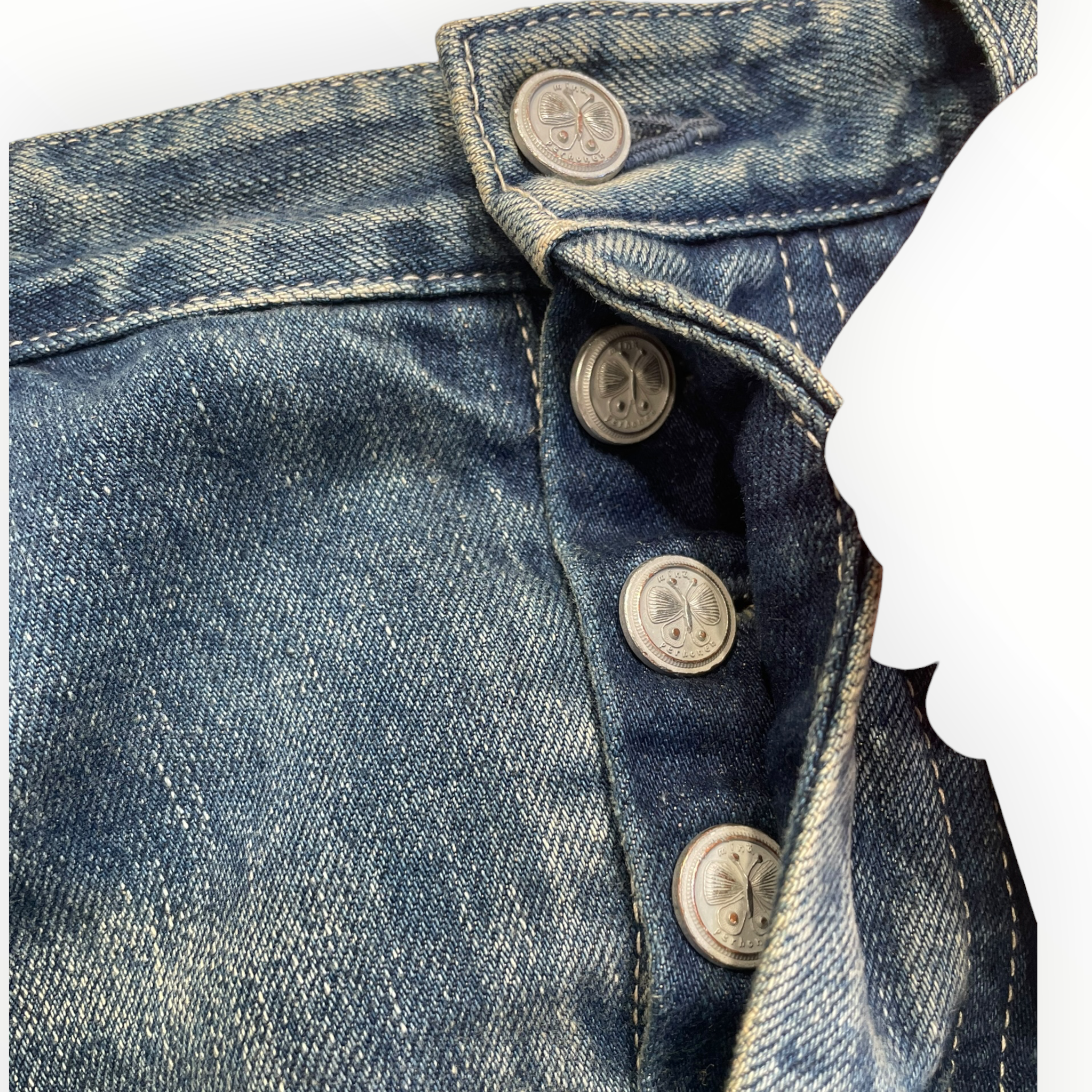 mina perhonen/Wide Leg Pants/38/Denim/IDG/Button Fly/GOLD BOW DEATIL ON BACK POCKET view 5