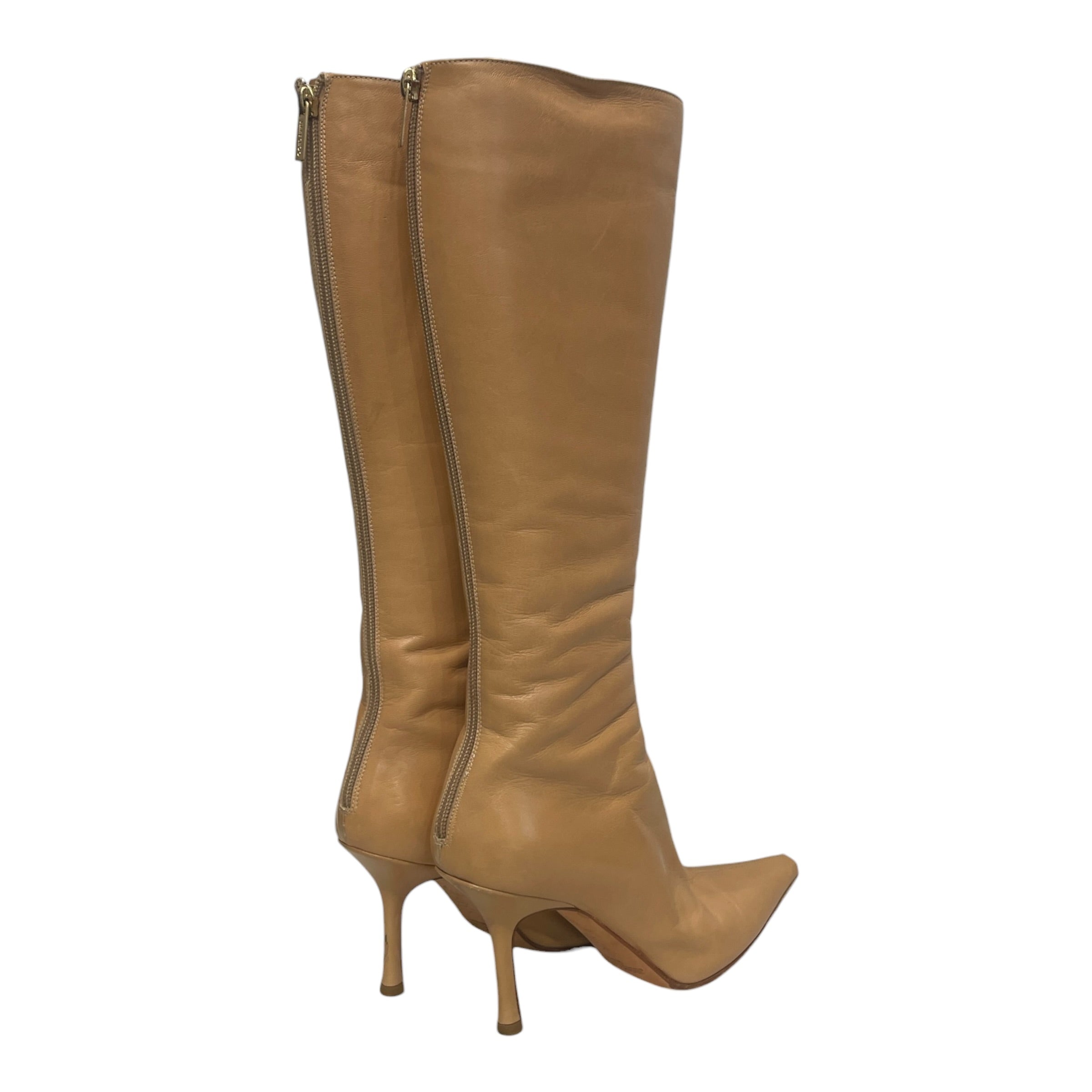 JIMMY CHOO/Boots/EU 36/Leather/BEG/GOLD BACK ZIP view 2