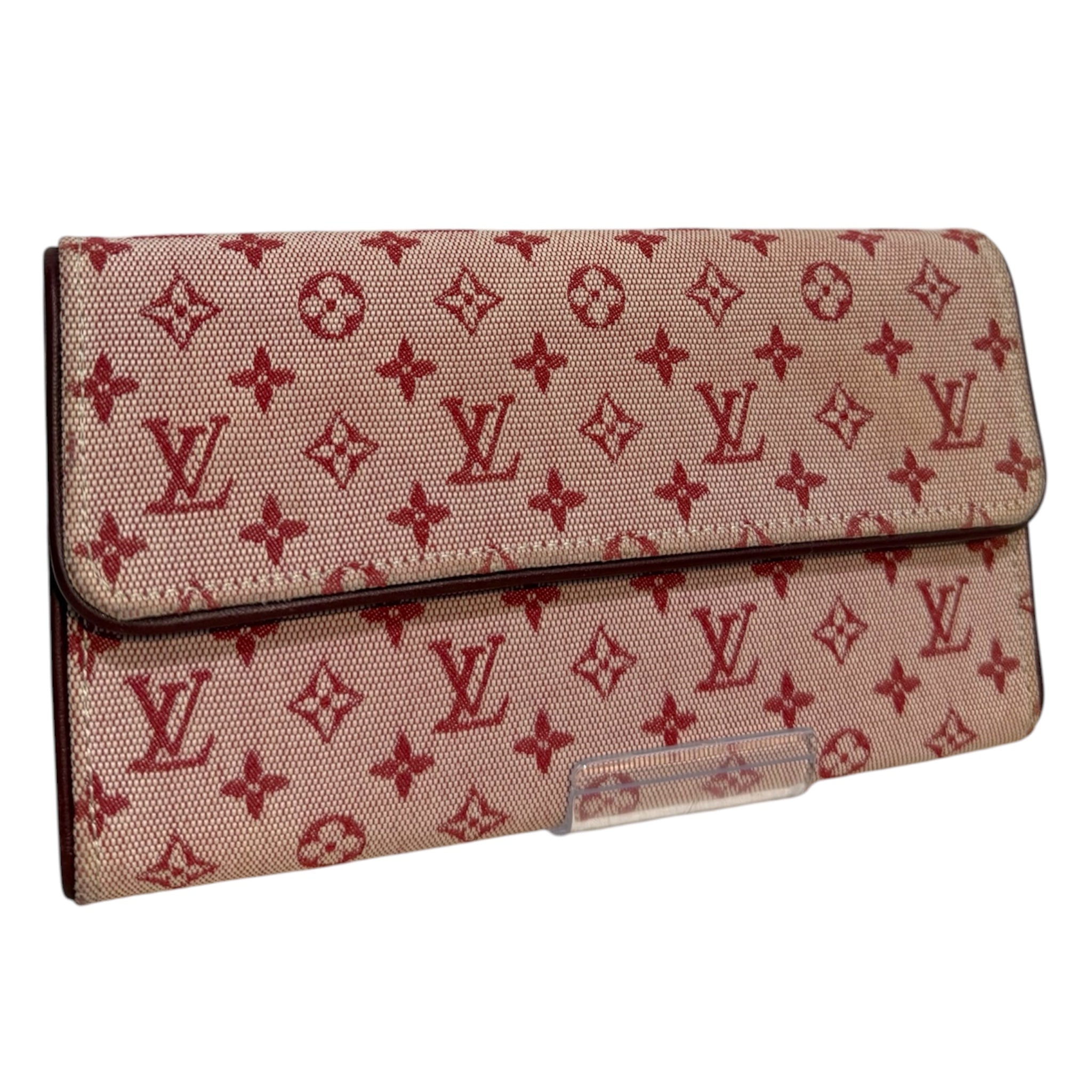 LOUIS VUITTON/Long Wallet/Monogram/Cotton/PNK/Porte Tresor International view 1