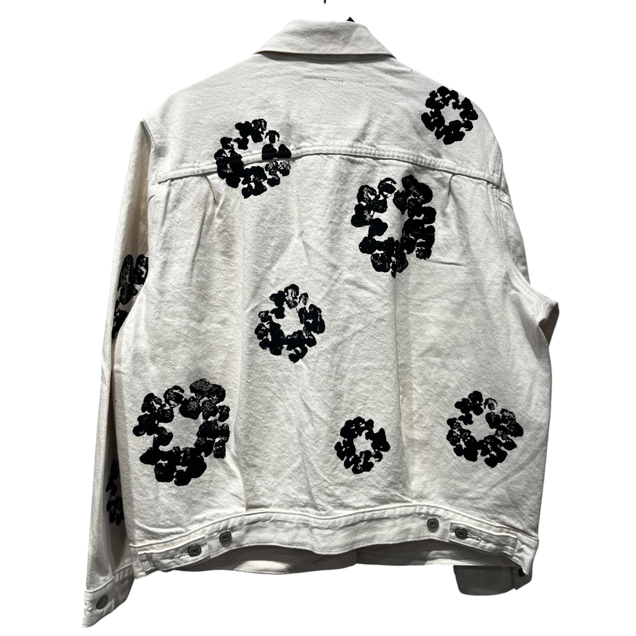 Levi's/DENIM TEARS/Denim Jkt/L/Denim/WHT/Single Breasted/Floral Pattern/stamps view 2