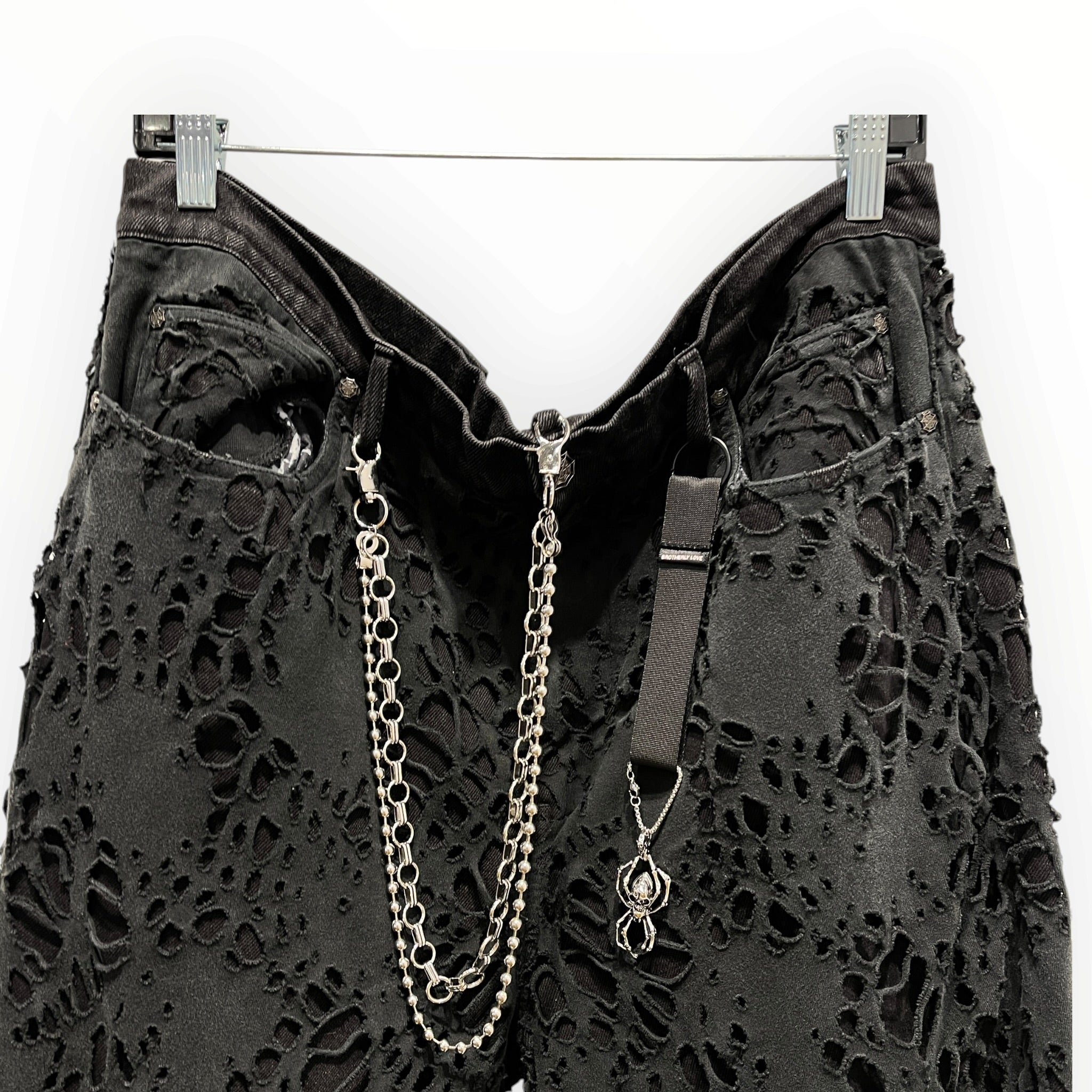 brotherly love/Pants/XL/Cotton/BLK/netted view 3