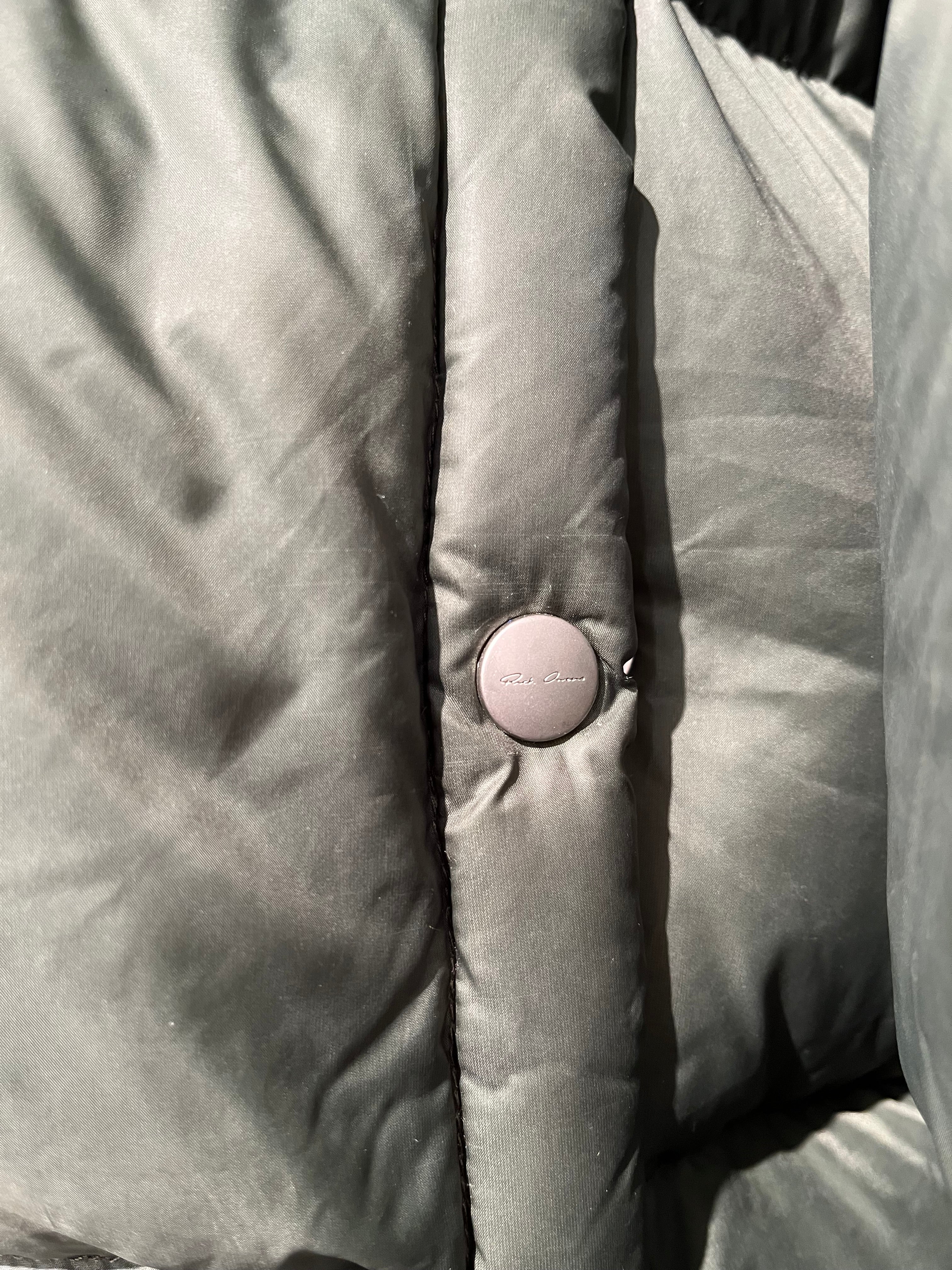 Rick Owens/Coat/36/Cotton/GRN/Single Breasted/RICKOWENS F/W 21 PUFFER COAT view 3