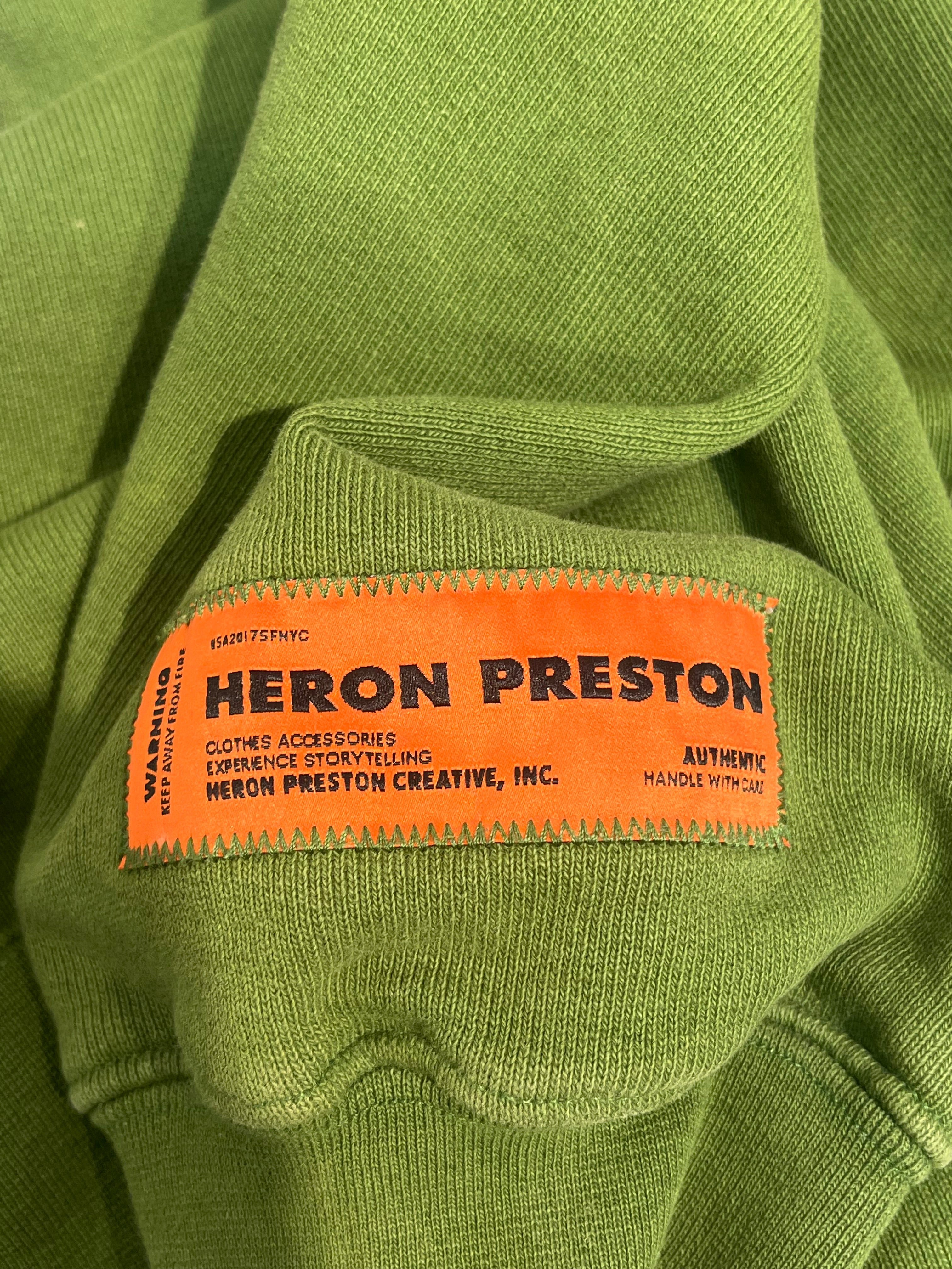 HERON PRESTON/Sweatshirt/XL/Graphic/Cotton/GRN/2 cranes earth logo patch view 3
