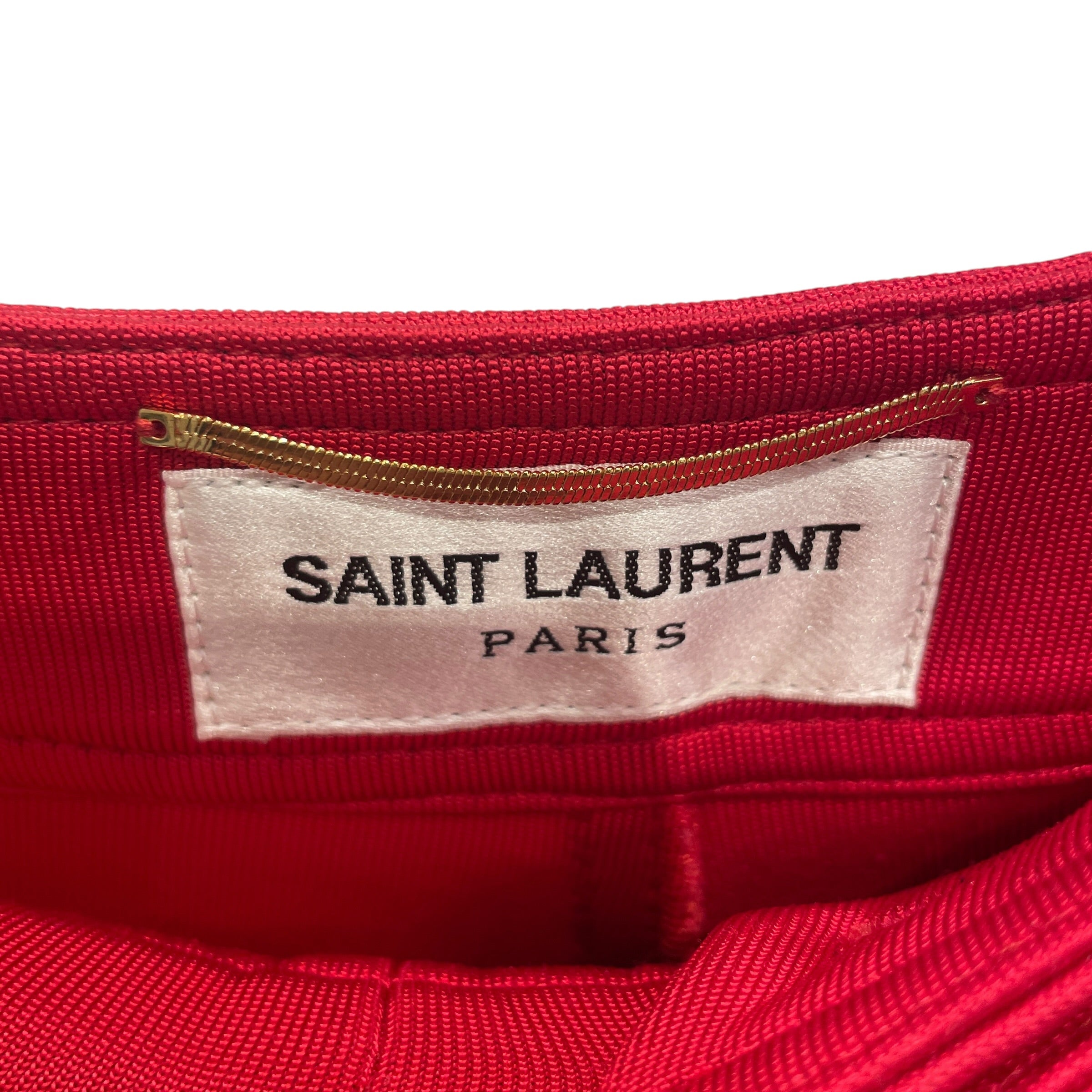 SAINT LAURENT/Skinny Pants/42/Cotton/RED/DISCOPANTS view 3