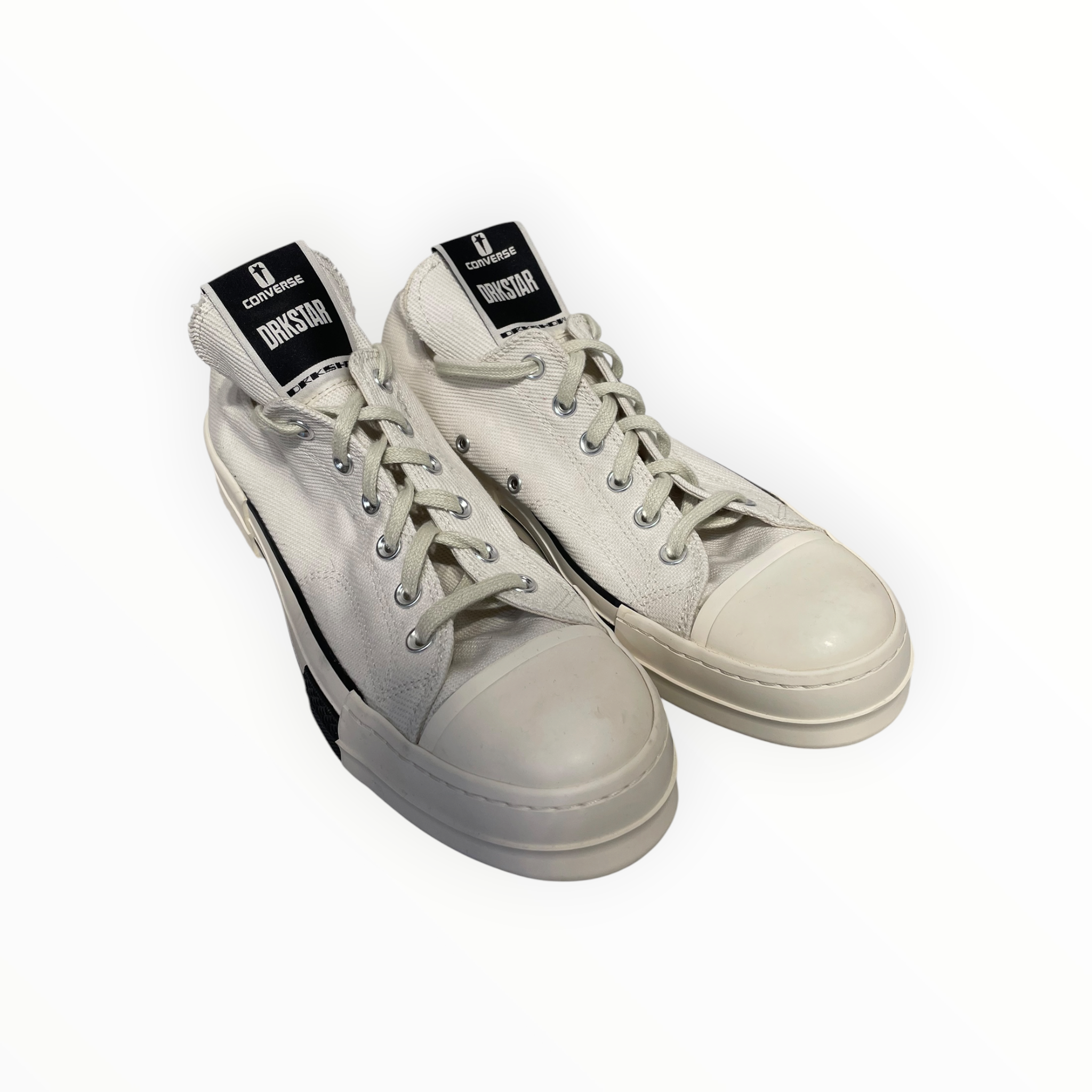 RICK OWENS DRKSHDW/CONVERSE/Low-Sneakers/US 10/WHT/black and eggshell view 1