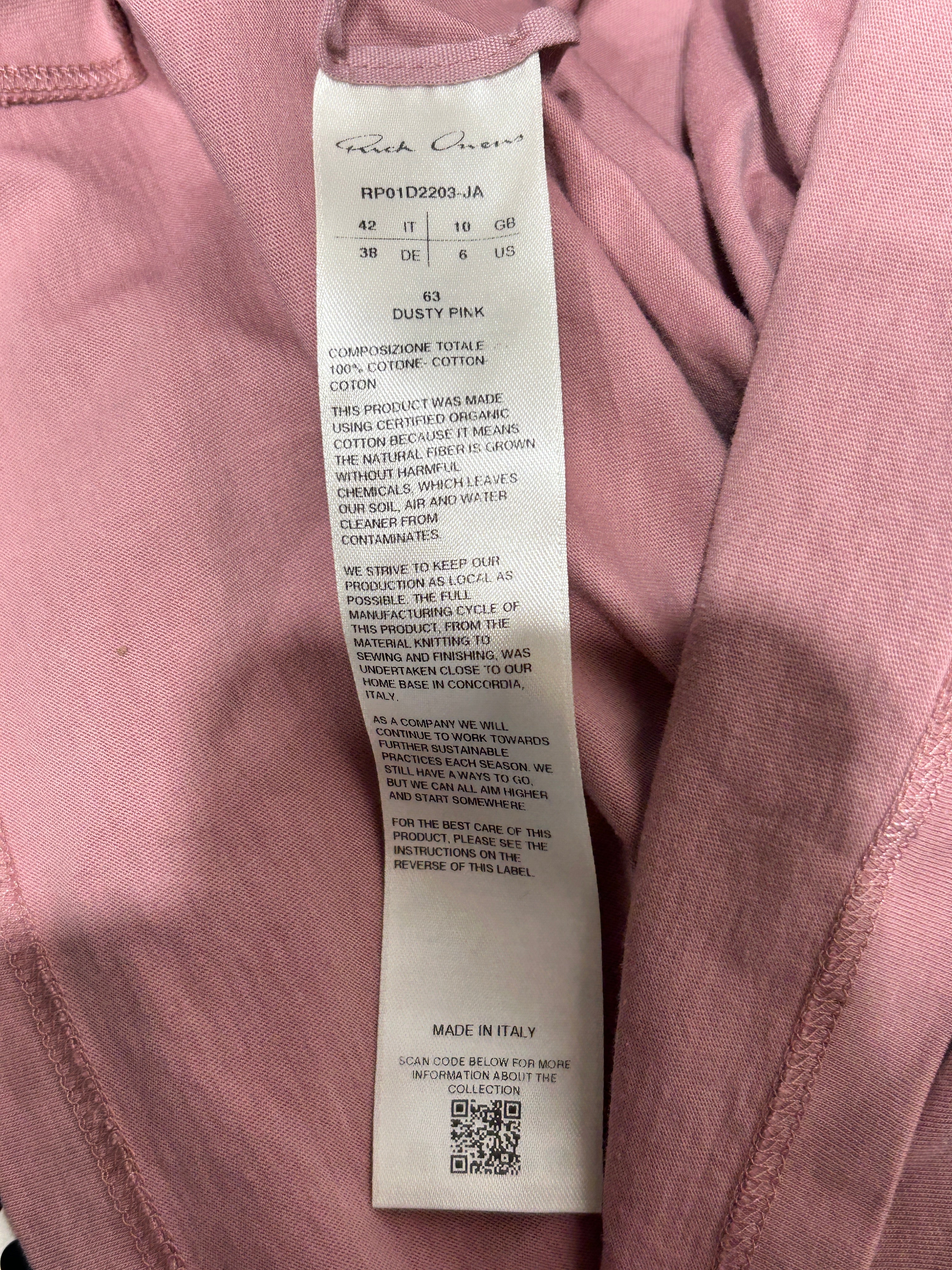 Rick Owens/T-Shirt/42/Cotton/PNK/LIDO 24 view 3