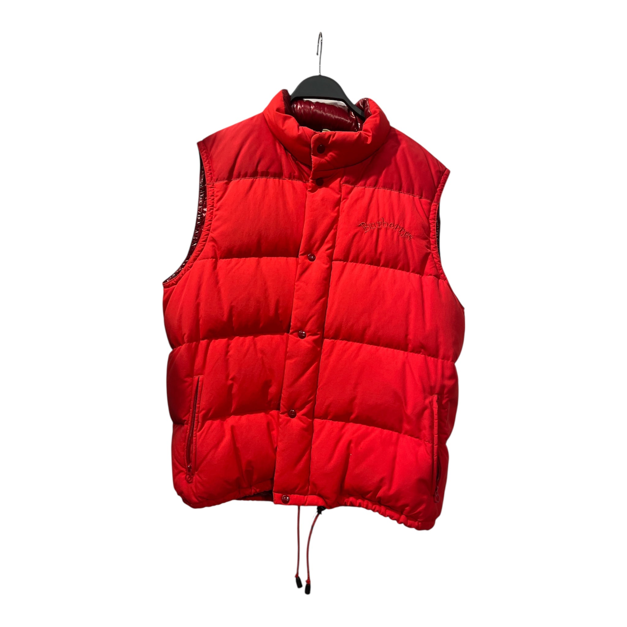 BURBERRY/Puffer Vest/52/Nylon/RED/ALL RED NYLON PUFFER VEST view 1