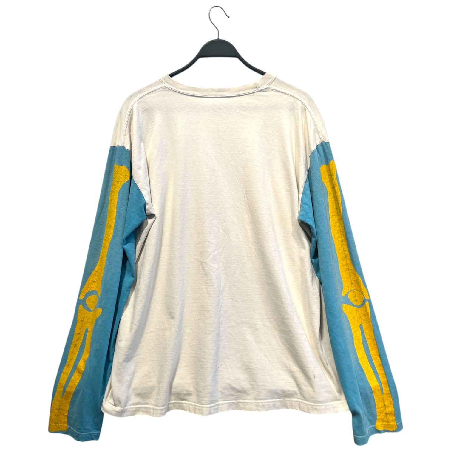 KAPITAL/LS T-Shirt/3/Cotton/WHT/Graphic/'Sorry' Bone Blue Sleeves view 2