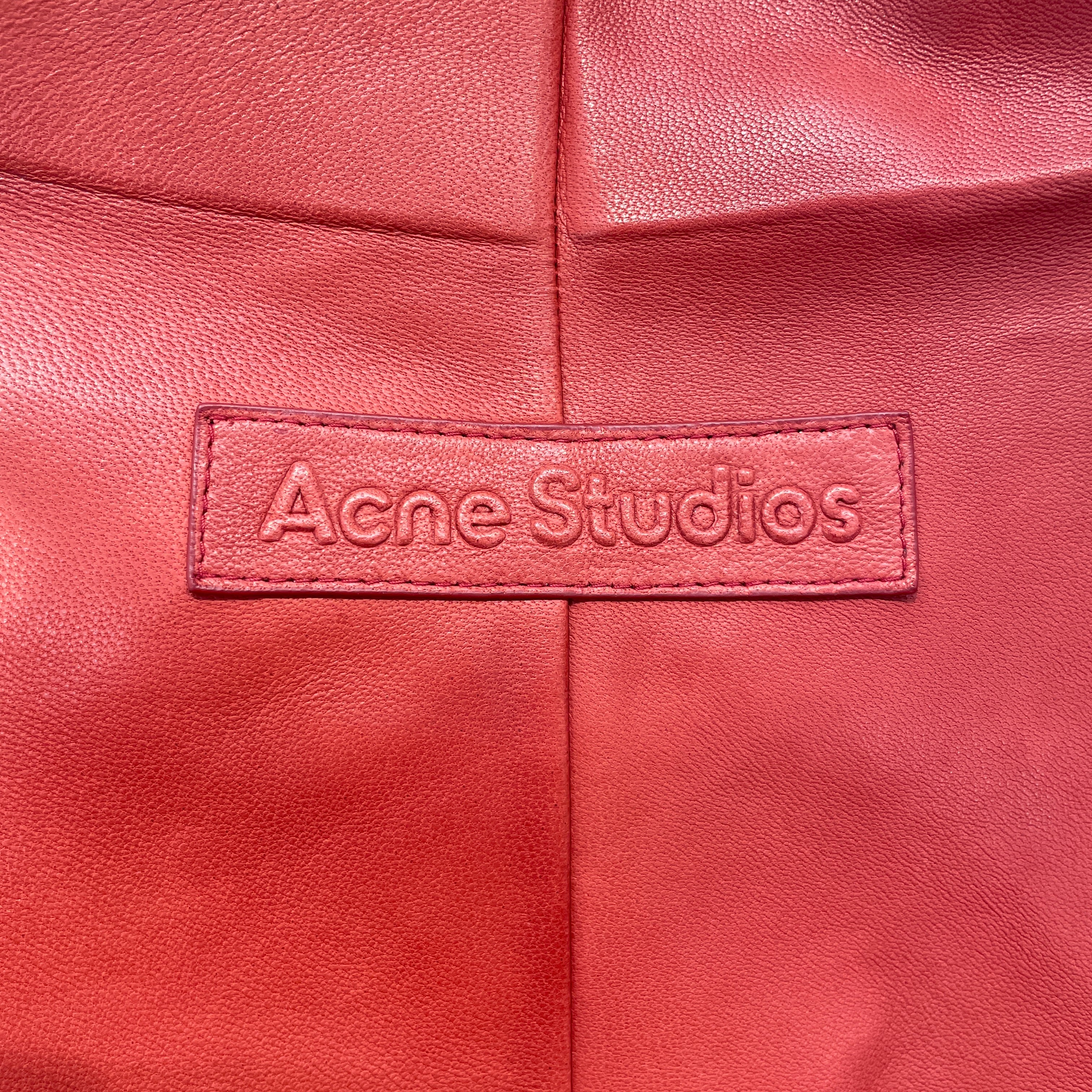Acne Studios/Leather Jkt/36/Leather/RED/ view 8
