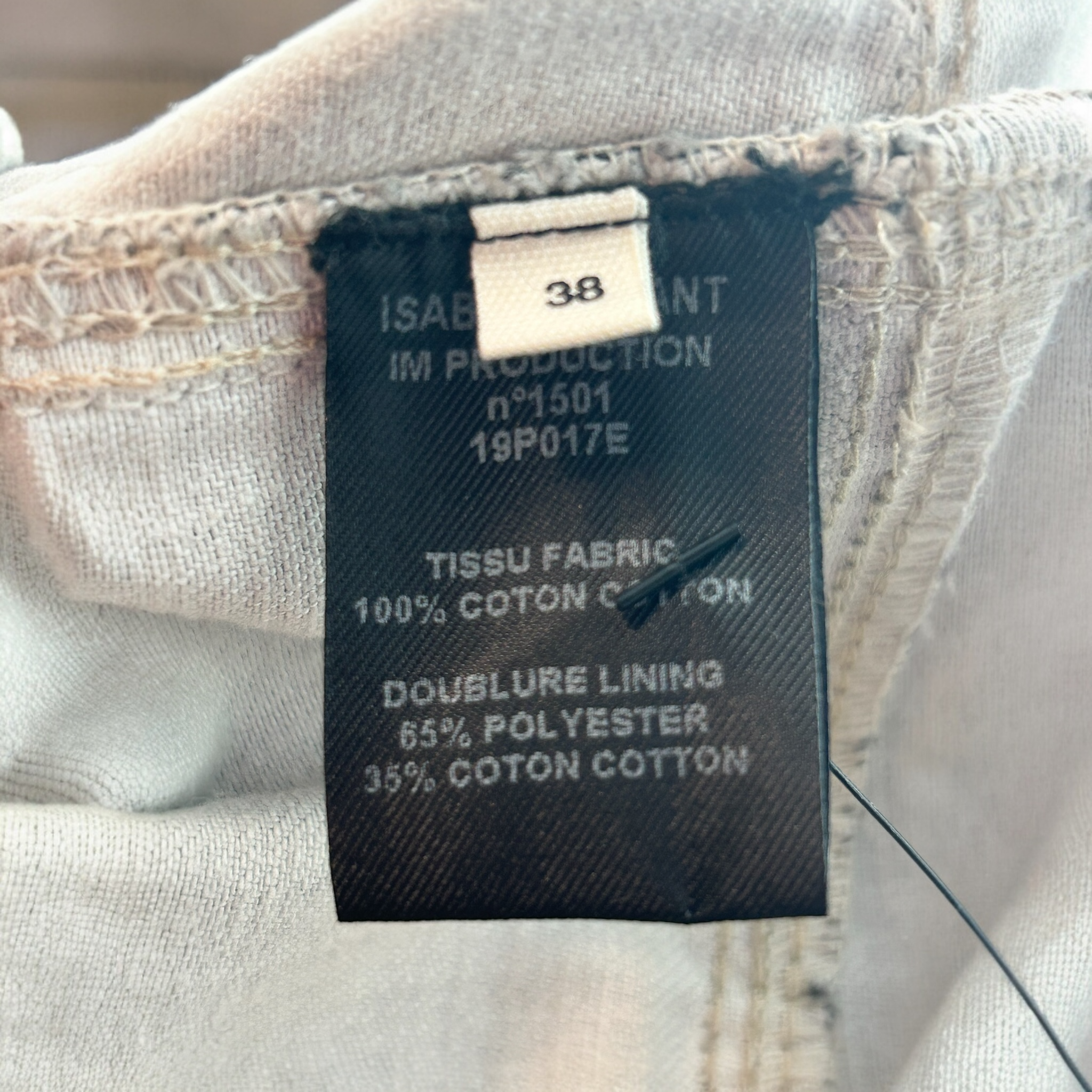 ISABEL MARANT ETOILE/Straight Pants/38/Denim/GRY/FRONT ZIPC CARGO view 4