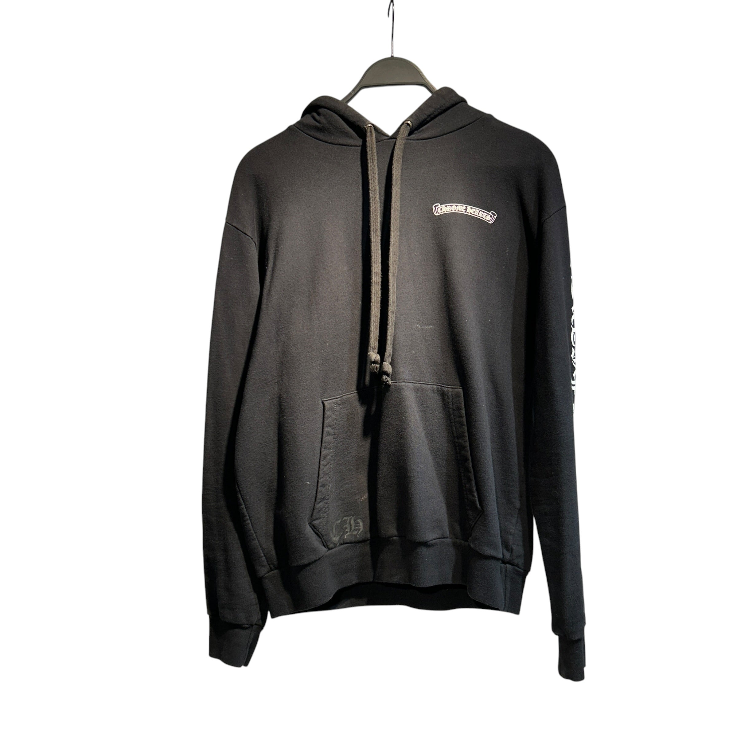 CHROME HEARTS/Hoodie/M/Cotton/BLK/chrome sleeve hoodie view 1