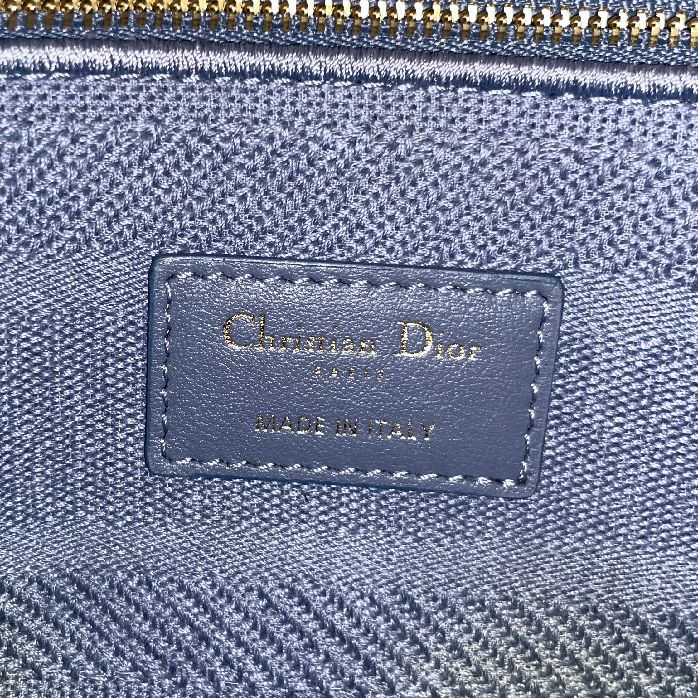 Christian Dior/Hand Bag/Stripe/Cotton/BLU/LADY D'LITE view 6