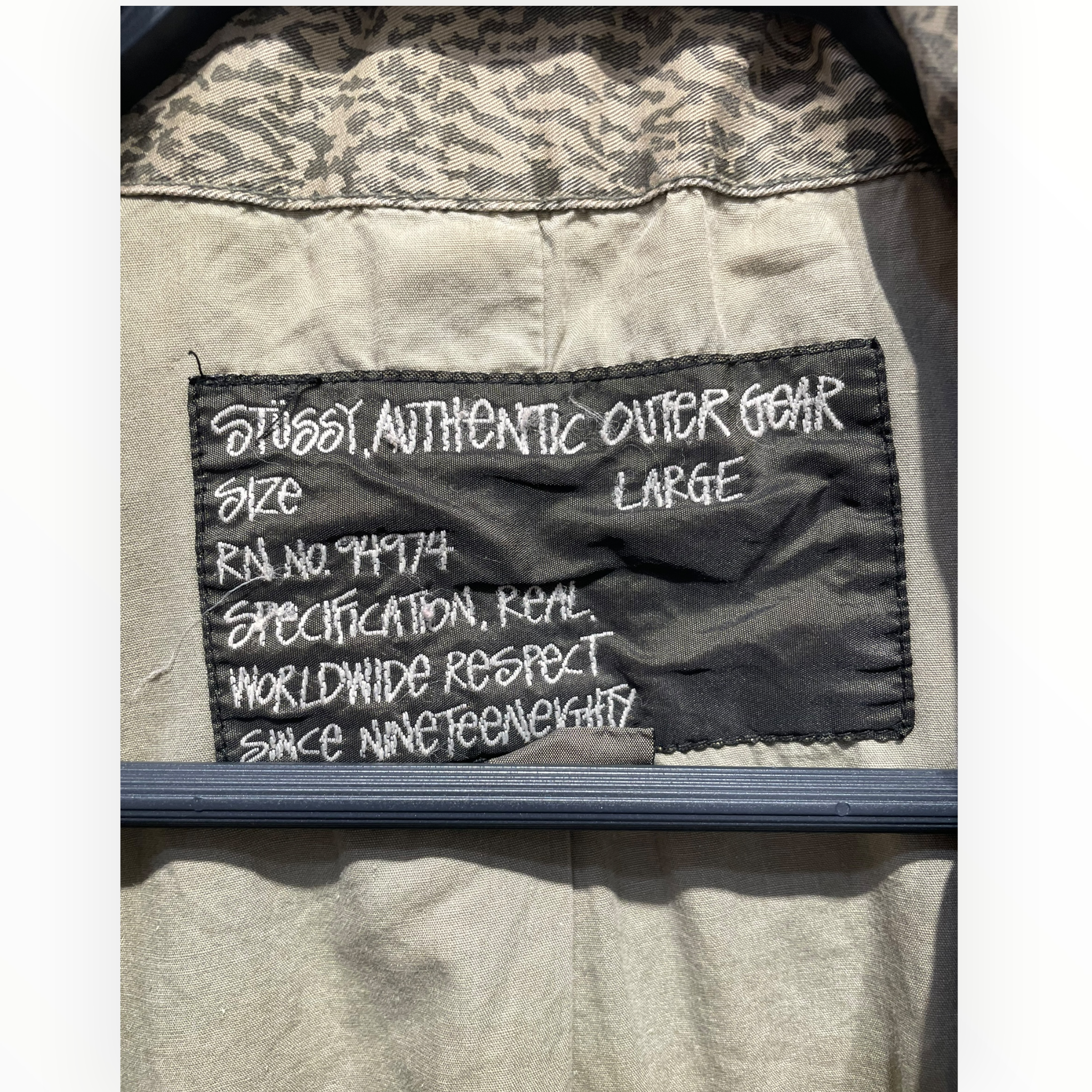 STUSSY/Jacket/L/Cotton/GRN/Camouflage/ view 3