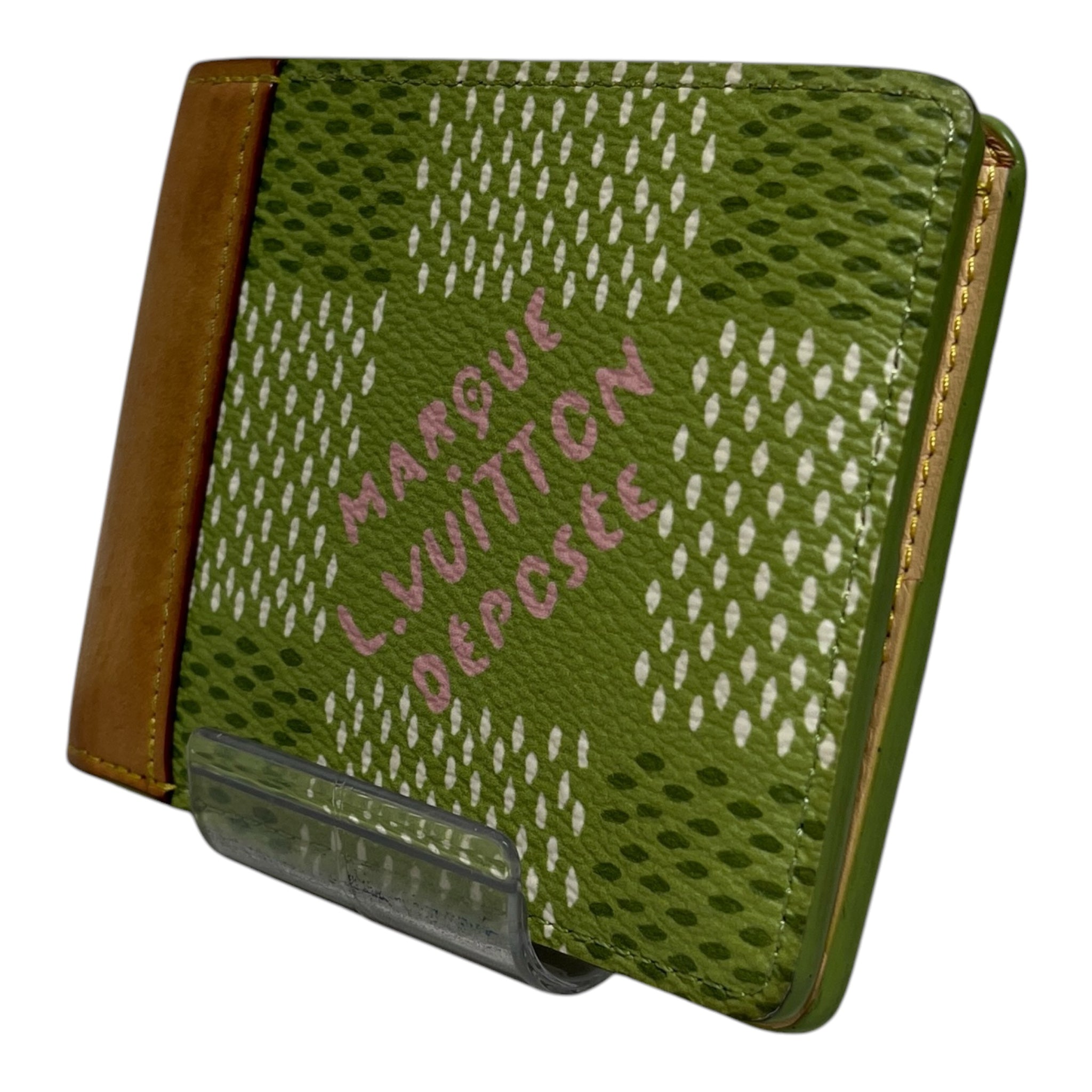 LOUIS VUITTON/Wallet/Plaid/Leather/GRN/MARQUE L.VUITTON DEPOSEE view 1