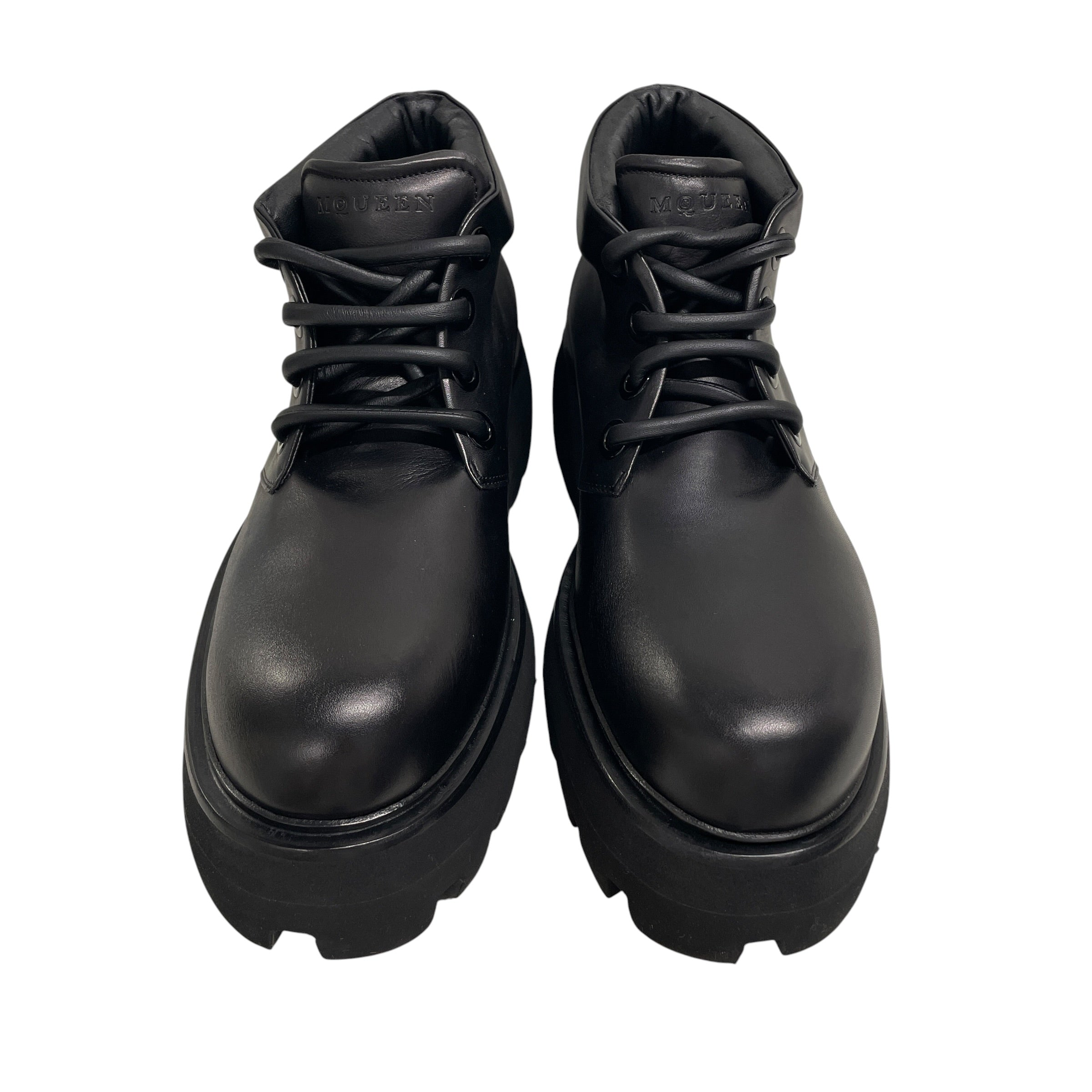 Alexander McQueen/Boots/US 12/Leather/BLK/PLATFORM BOOT /LEATHER LACE view 1