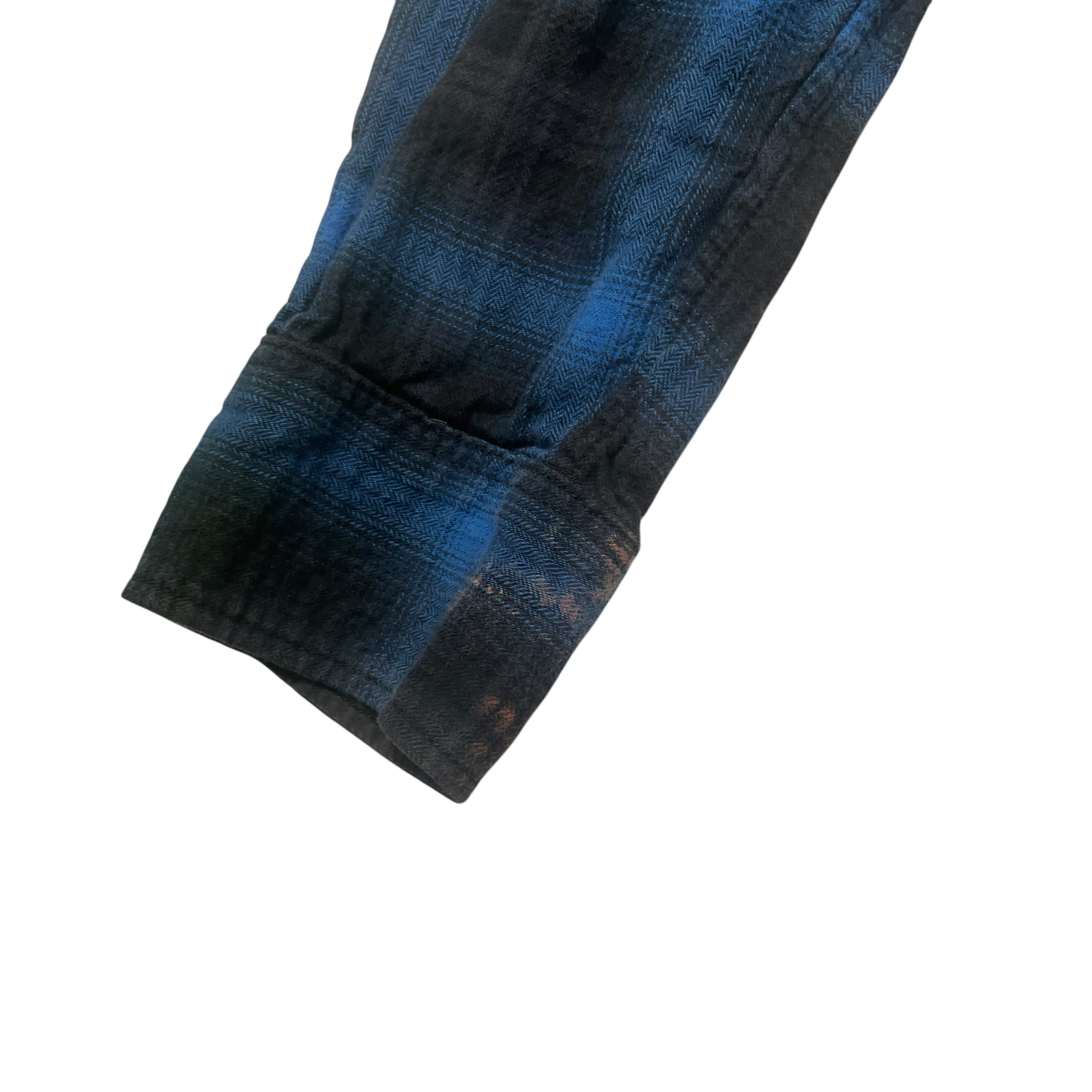 SAINT LAURENT/Flannel Shirt/37/Cotton/BLU/Flannel view 4