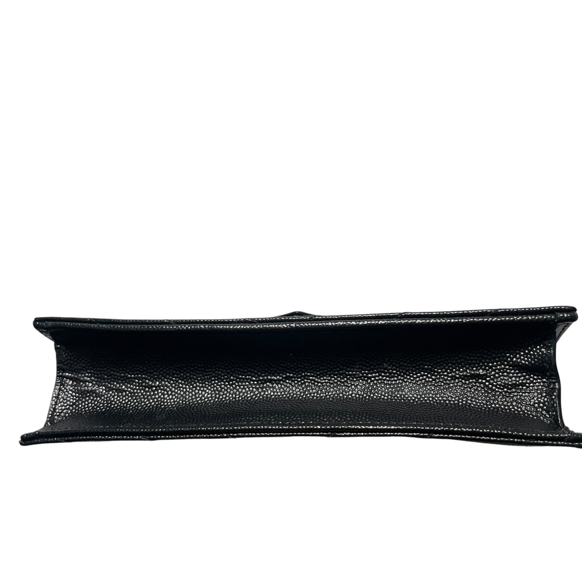 YVES SAINT LAURENT/Cross Body Bag/Leather/BLK/LEATHER ENVELOPE view 4