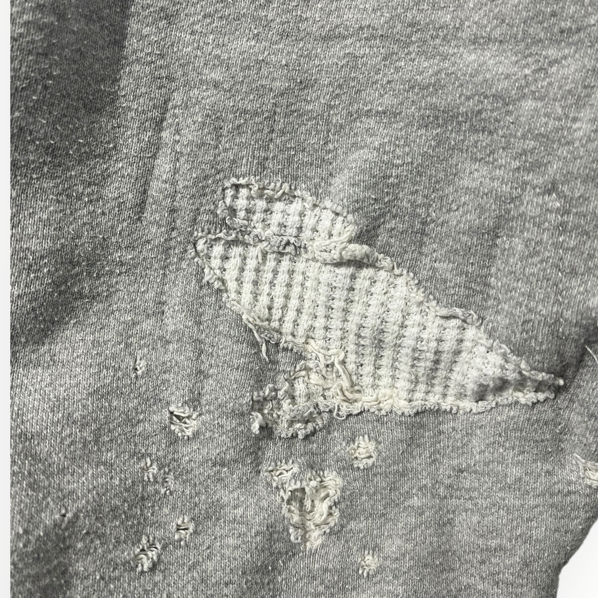 READYMADE/Hoodie/L/Cotton/GRY/THERMAL LINED THRASHED HOODIE view 4