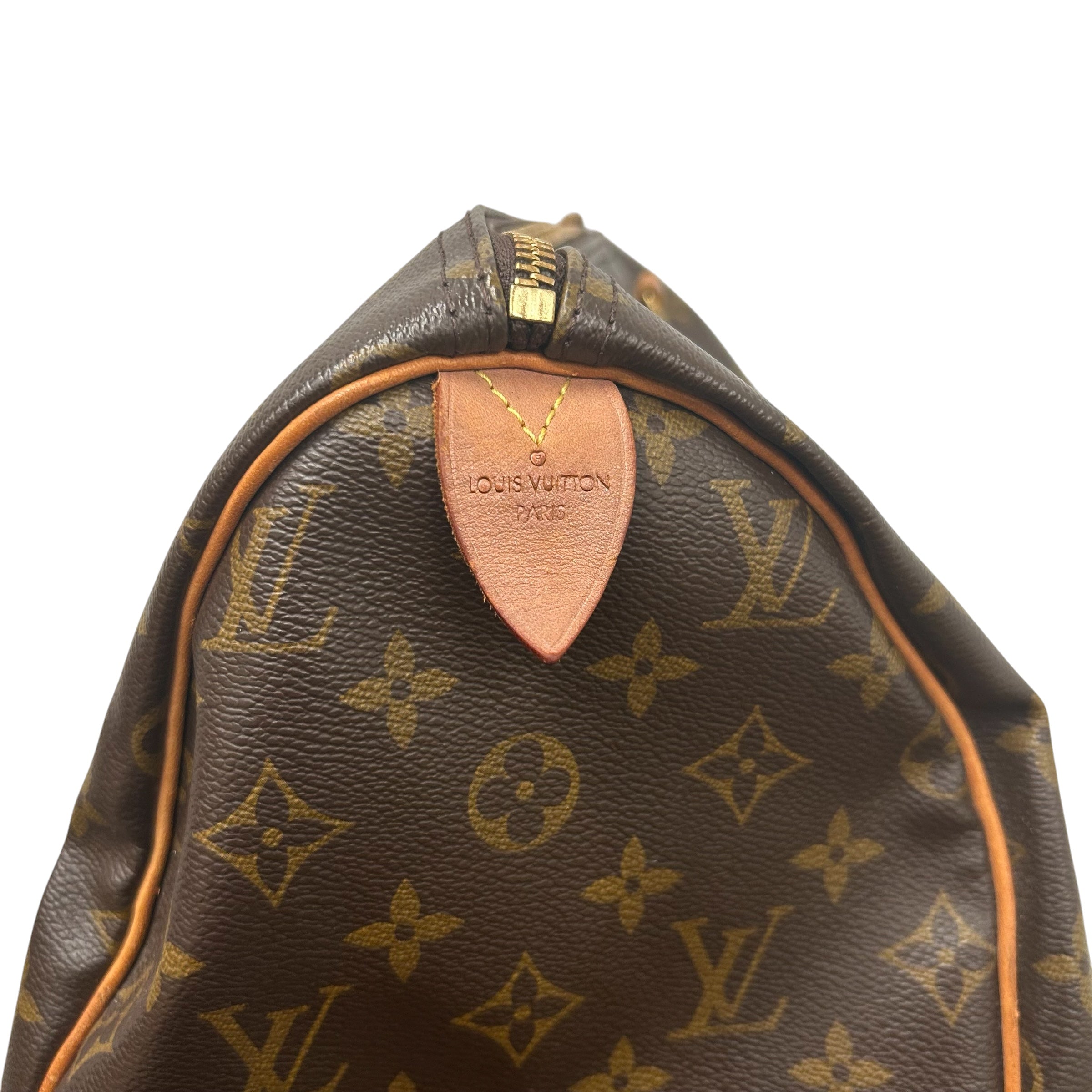 LOUIS VUITTON/Hand Bag/Monogram/Leather/BRW/Speedy Leather Handbag view 3