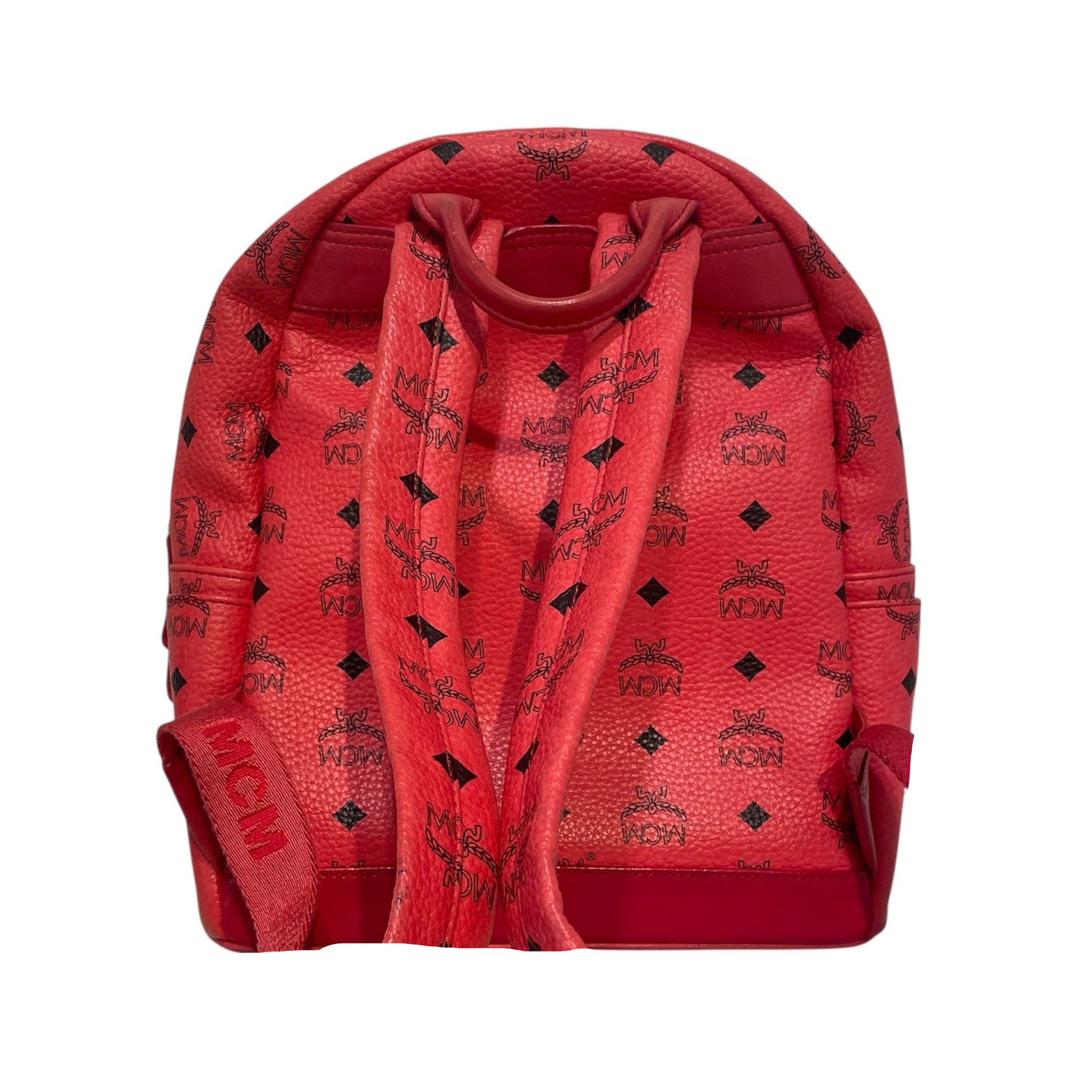 MCM/Backpack/Monogram/Leather/PNK/Studded Backpck view 2