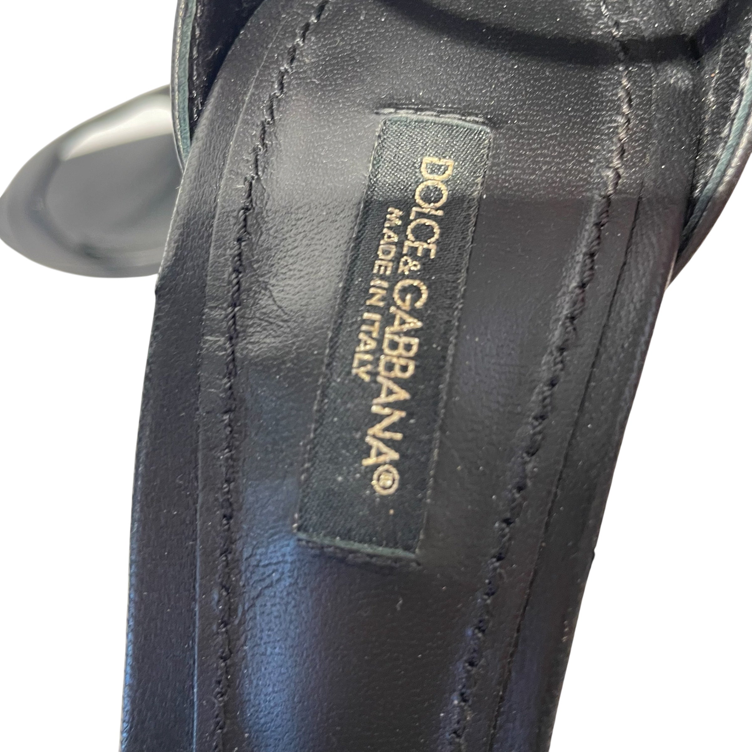 DOLCE&GABBANA/Heels/EU 36/Leather/BLK/ view 3