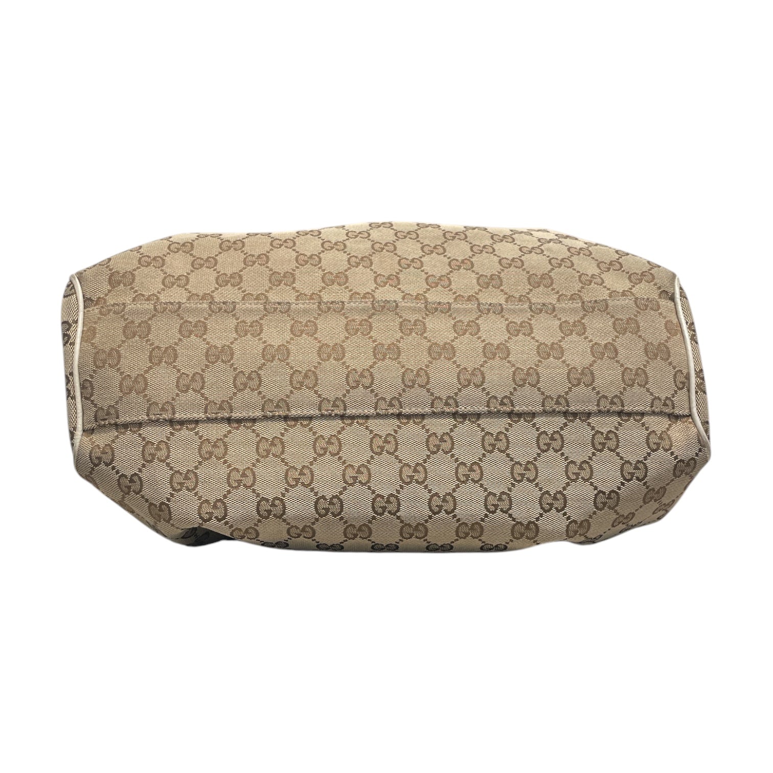 GUCCI/Tote Bag/Monogram/Cotton/BEG/White Leather Handles view 3