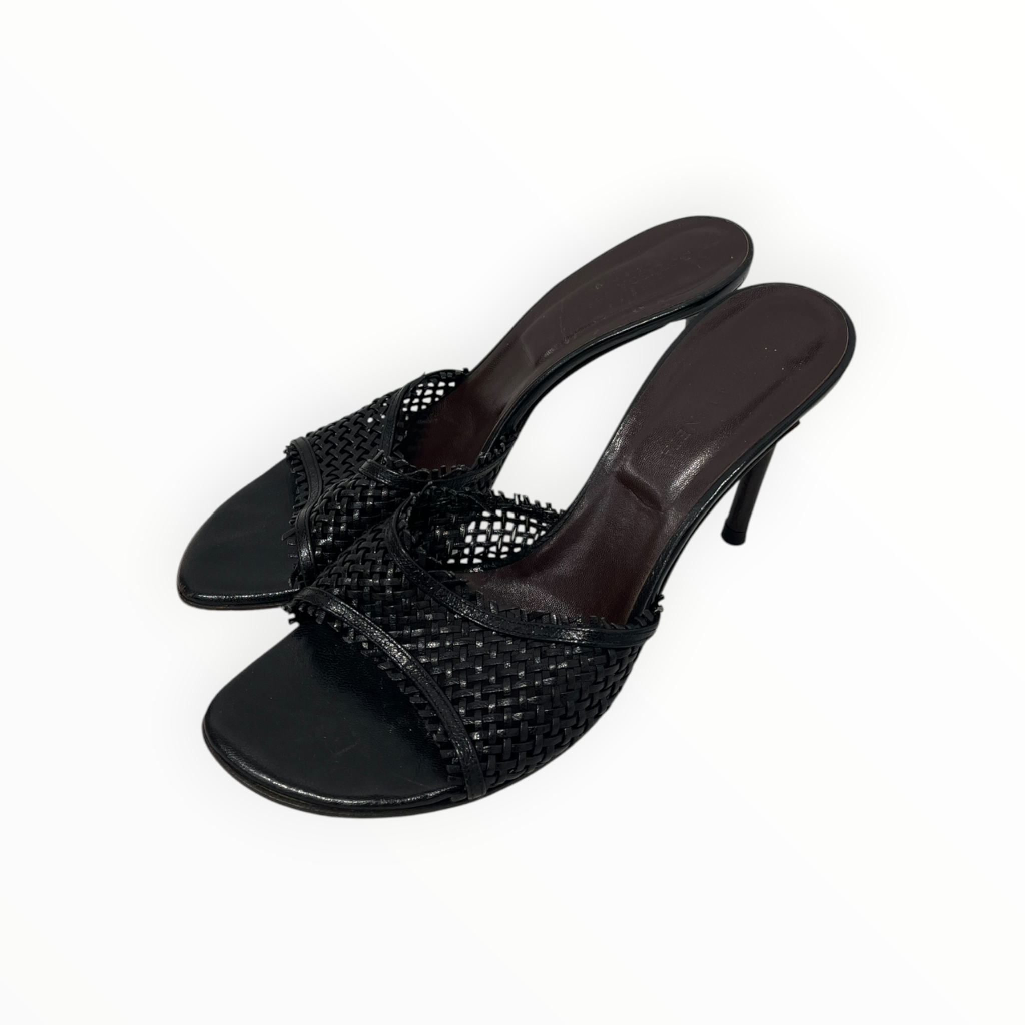 BOTTEGA VENETA/Heels/EU 40/Leather/BLK/SMALL CROSSWEAVE BUTTERFLY view 1