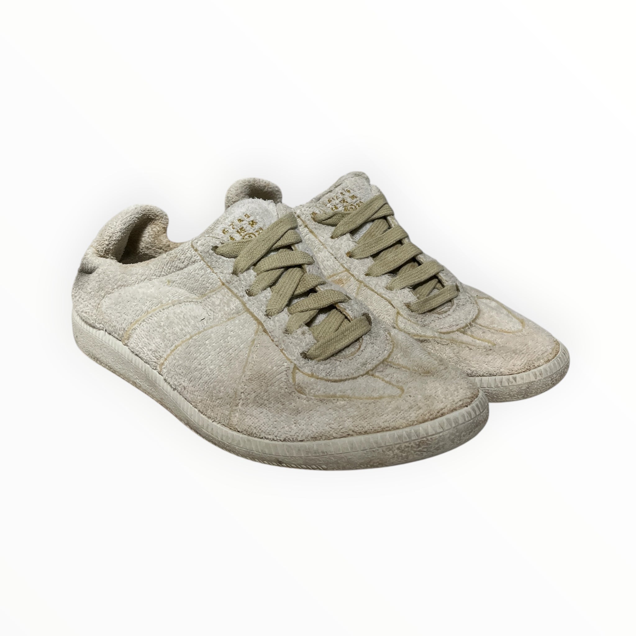 Maison Margiela/Low-Sneakers/US 8/Cotton/WHT/U-Tip/Terry Cloth Sneakers view 1