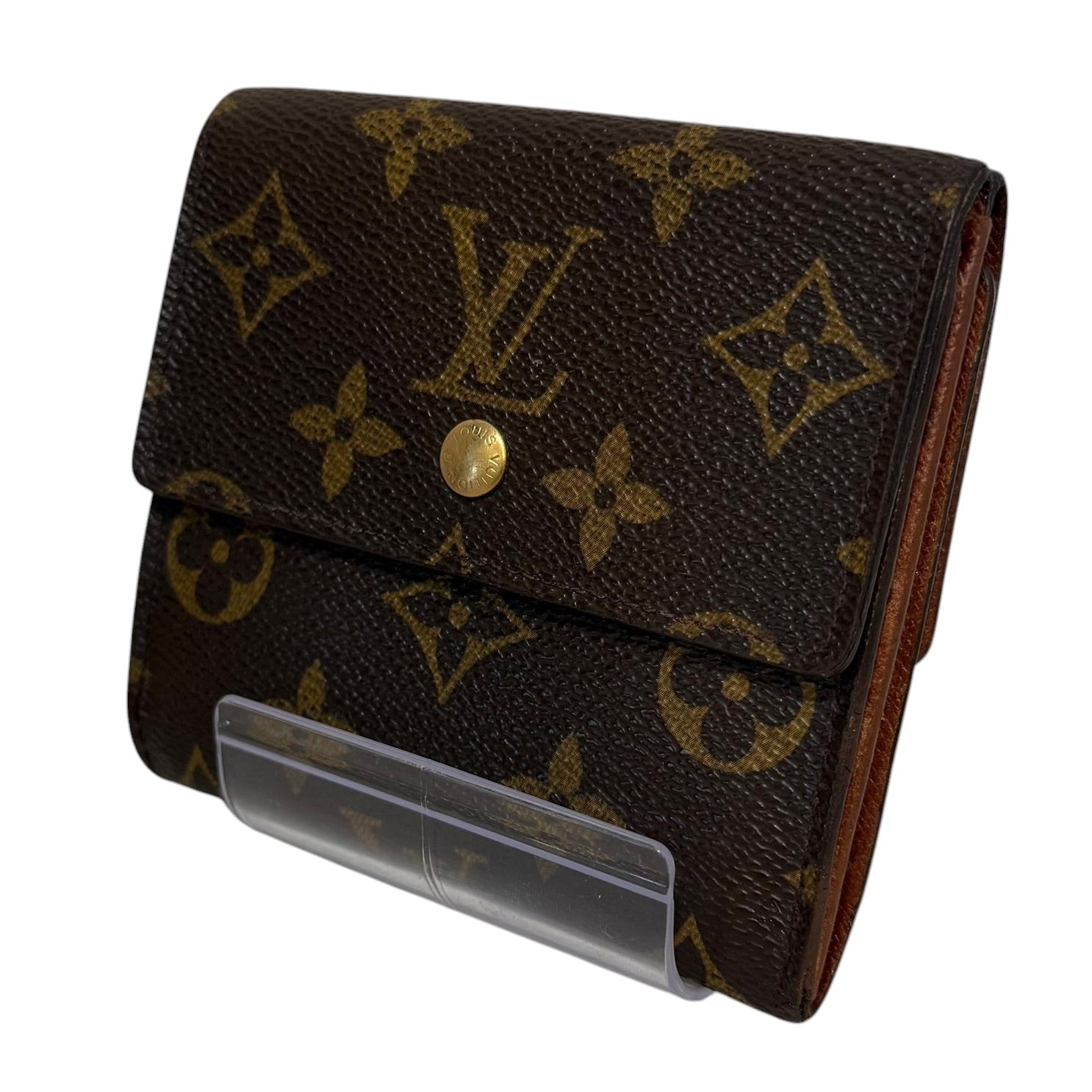 LOUIS VUITTON/Wallet/Monogram/Leather/BRW/L's/TriFold Mongram wallet view 1