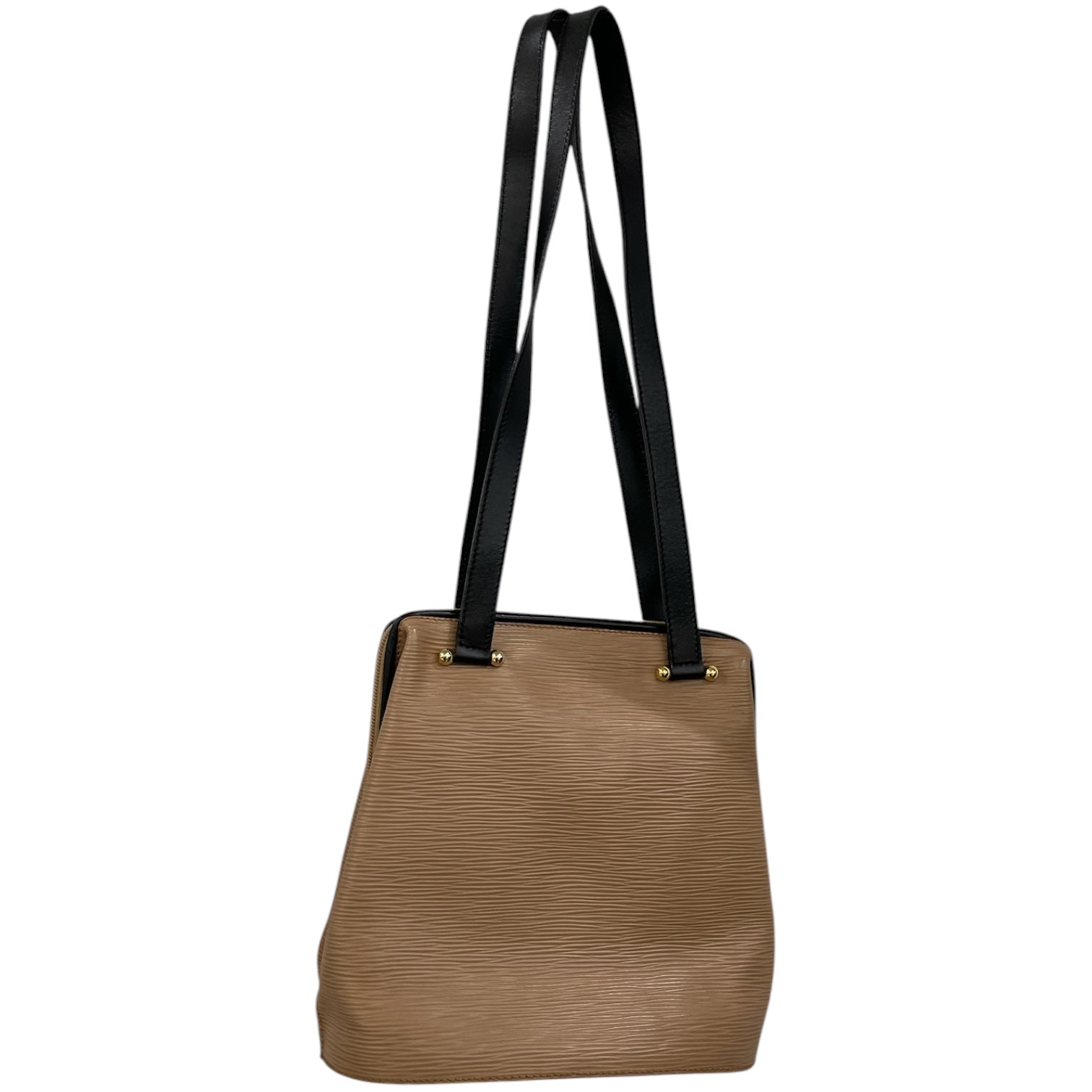 FENDI/Cross Body Bag/Leather/BEG/Beige Epi Leather Double F Bag view 2