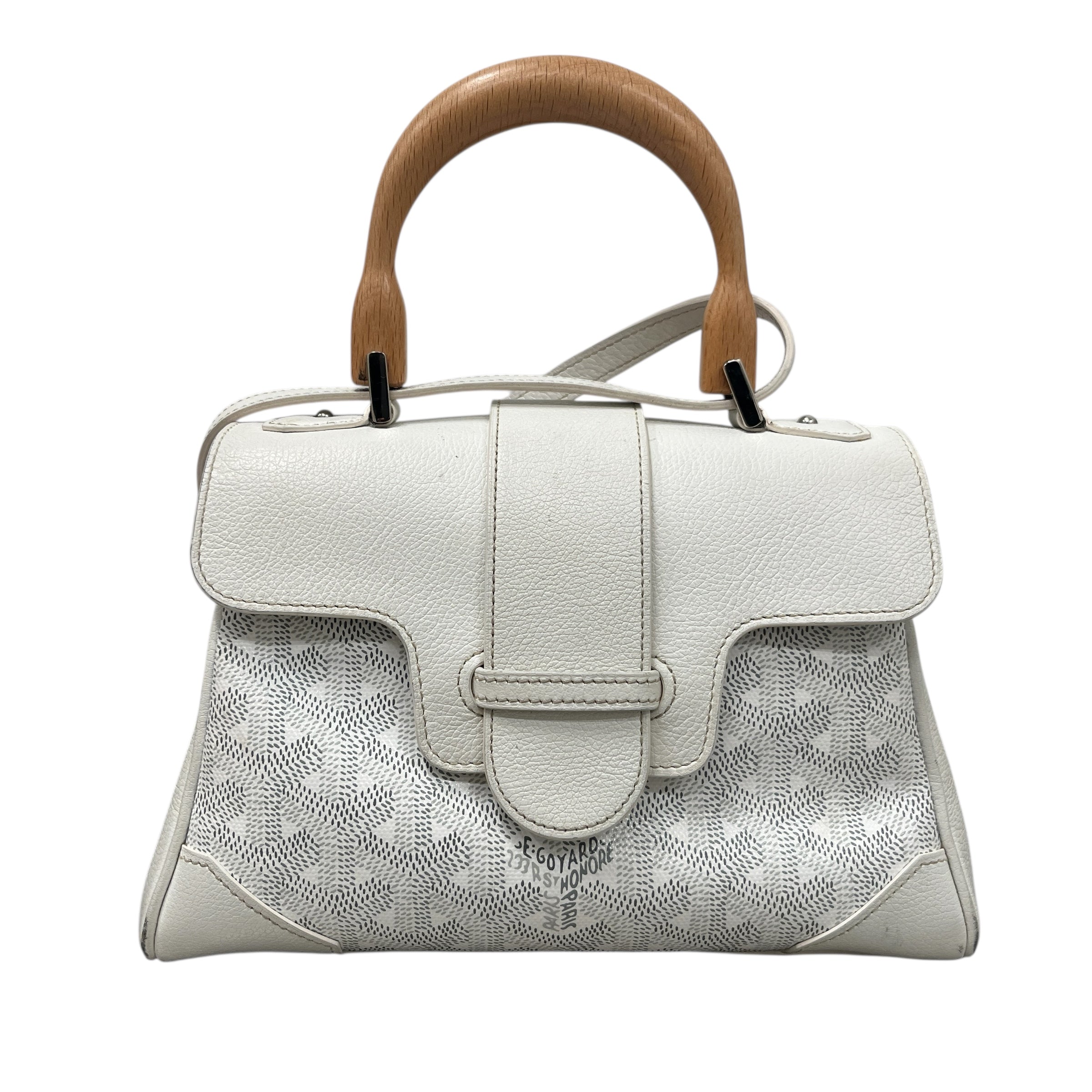 GOYARD/Cross Body Bag/XS/Monogram/Leather/WHT/MINI SAIGON CROSSBODY BAG view 3