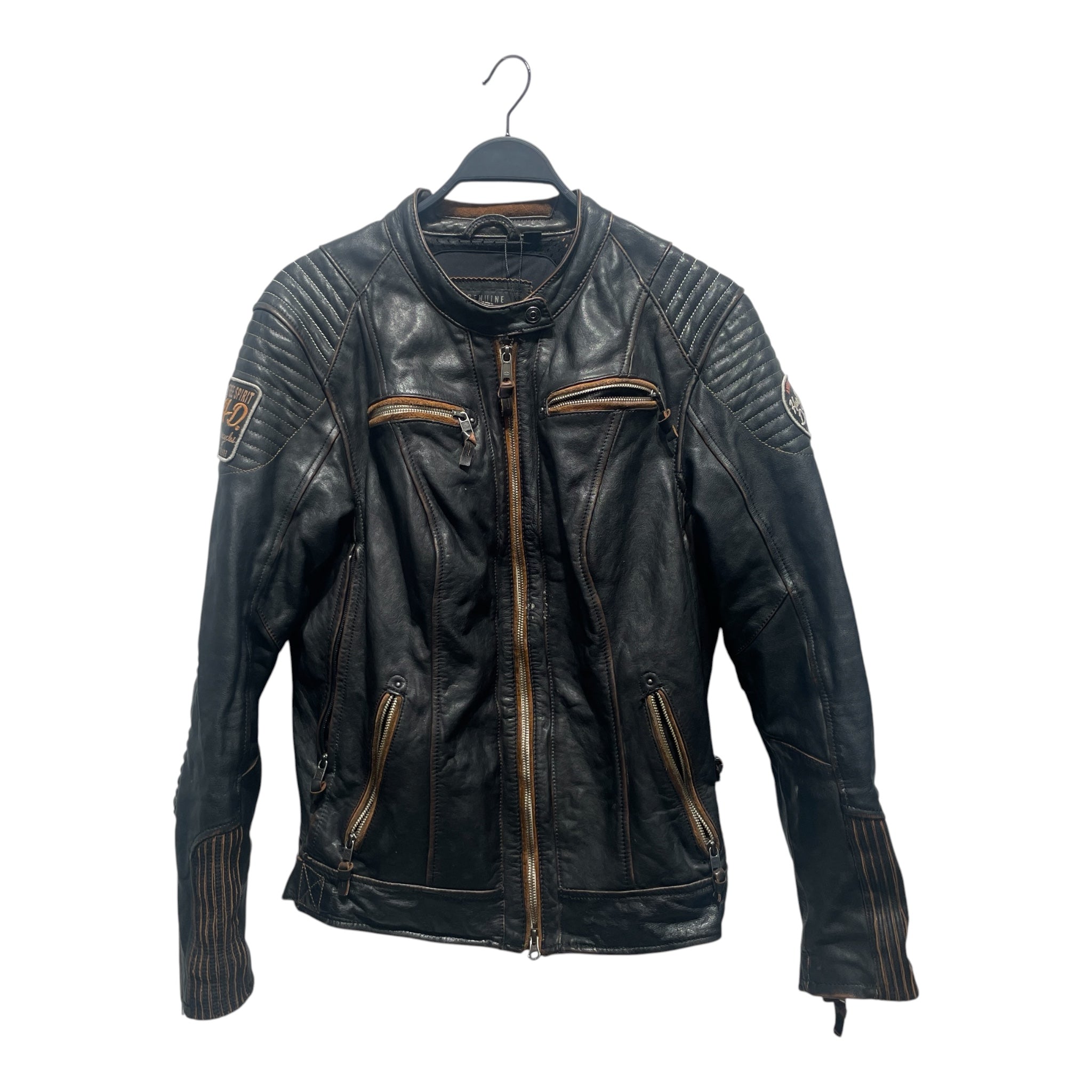 HARLEY DAVIDSON/Vintage/Leather Jkt/Leather/BLK/ view 1