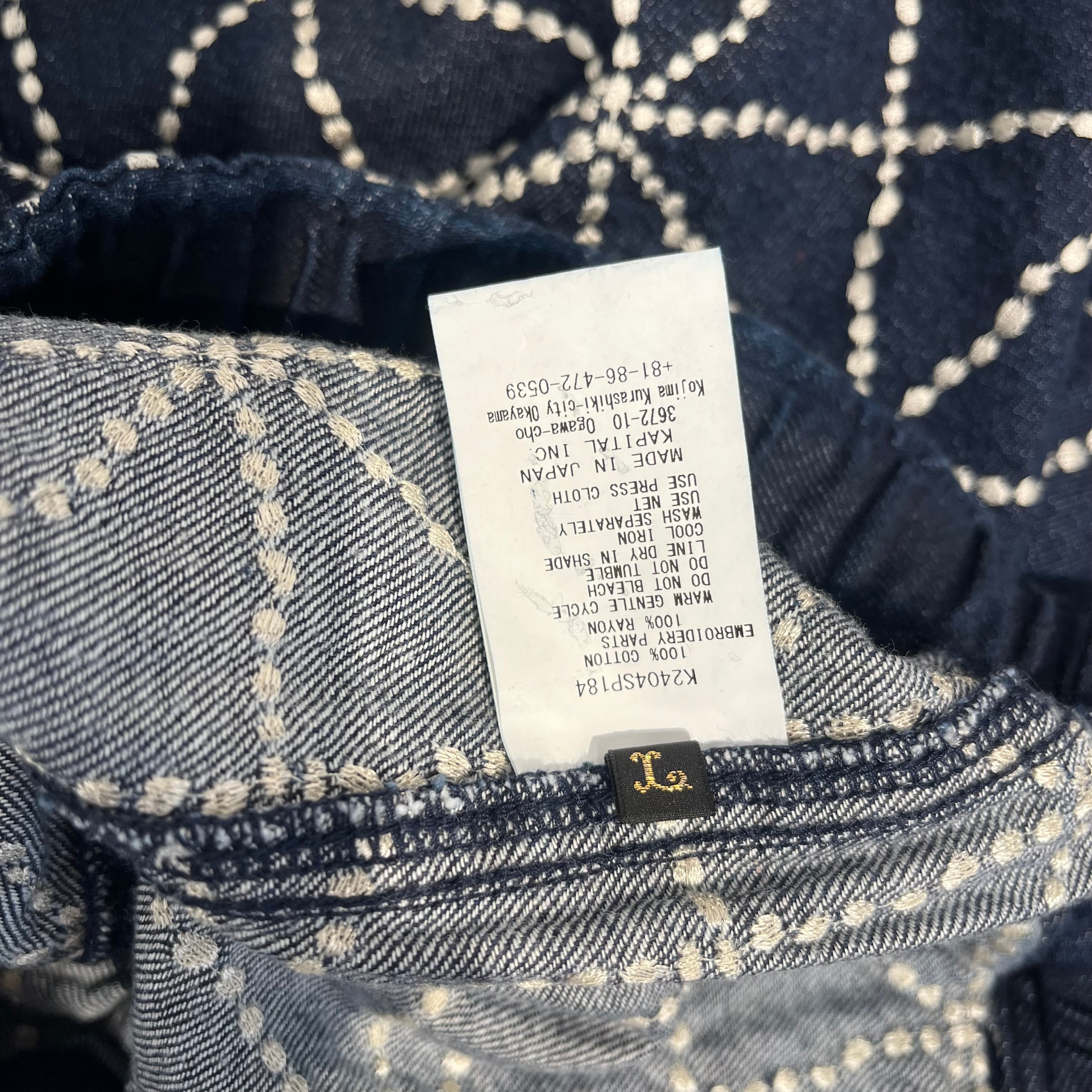 KAPITAL/Shorts/3/Cotton/NVY/All Over Print/WAIST BELT view 5