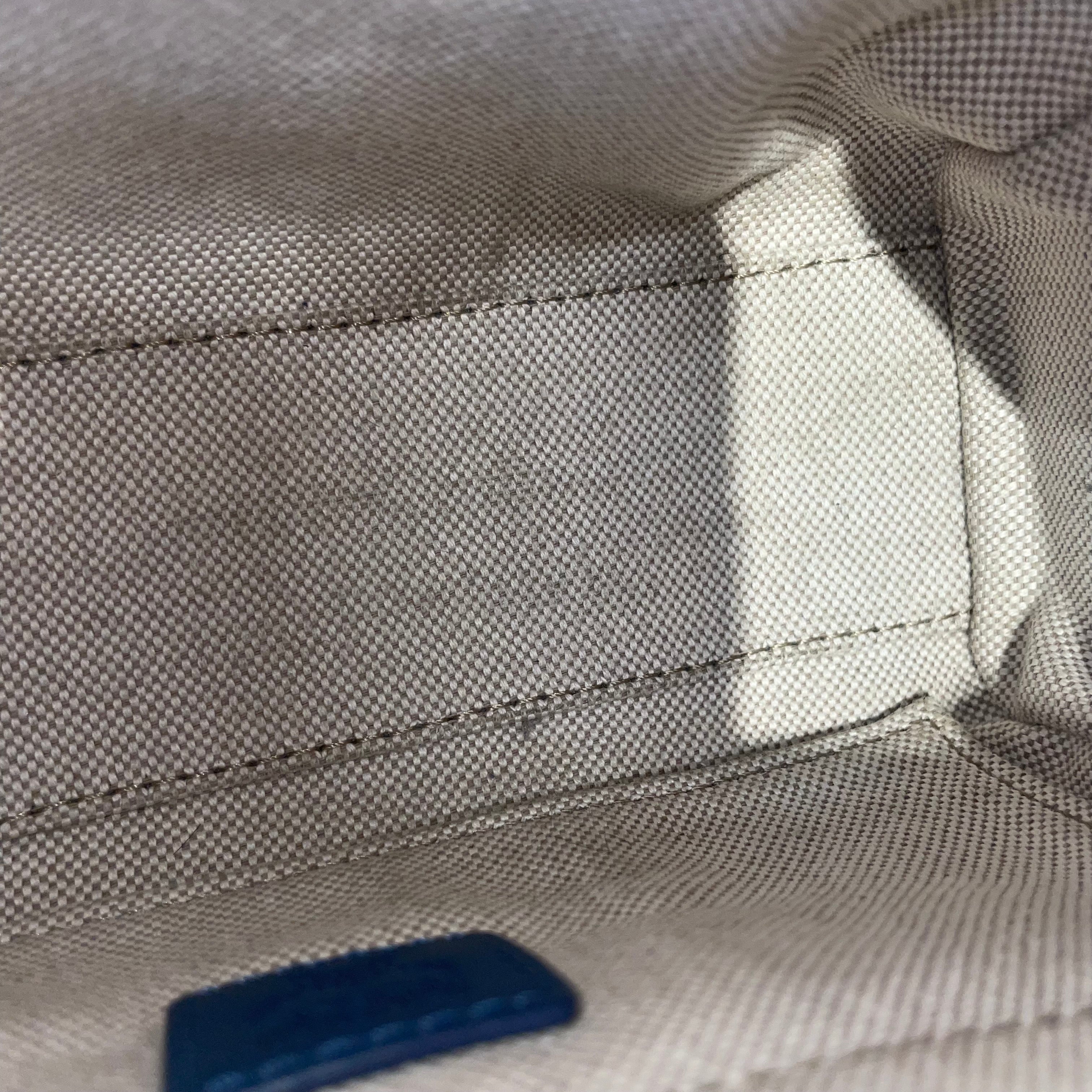 MCM/Cross Body Bag/Monogram/Cotton/BLU/ view 6