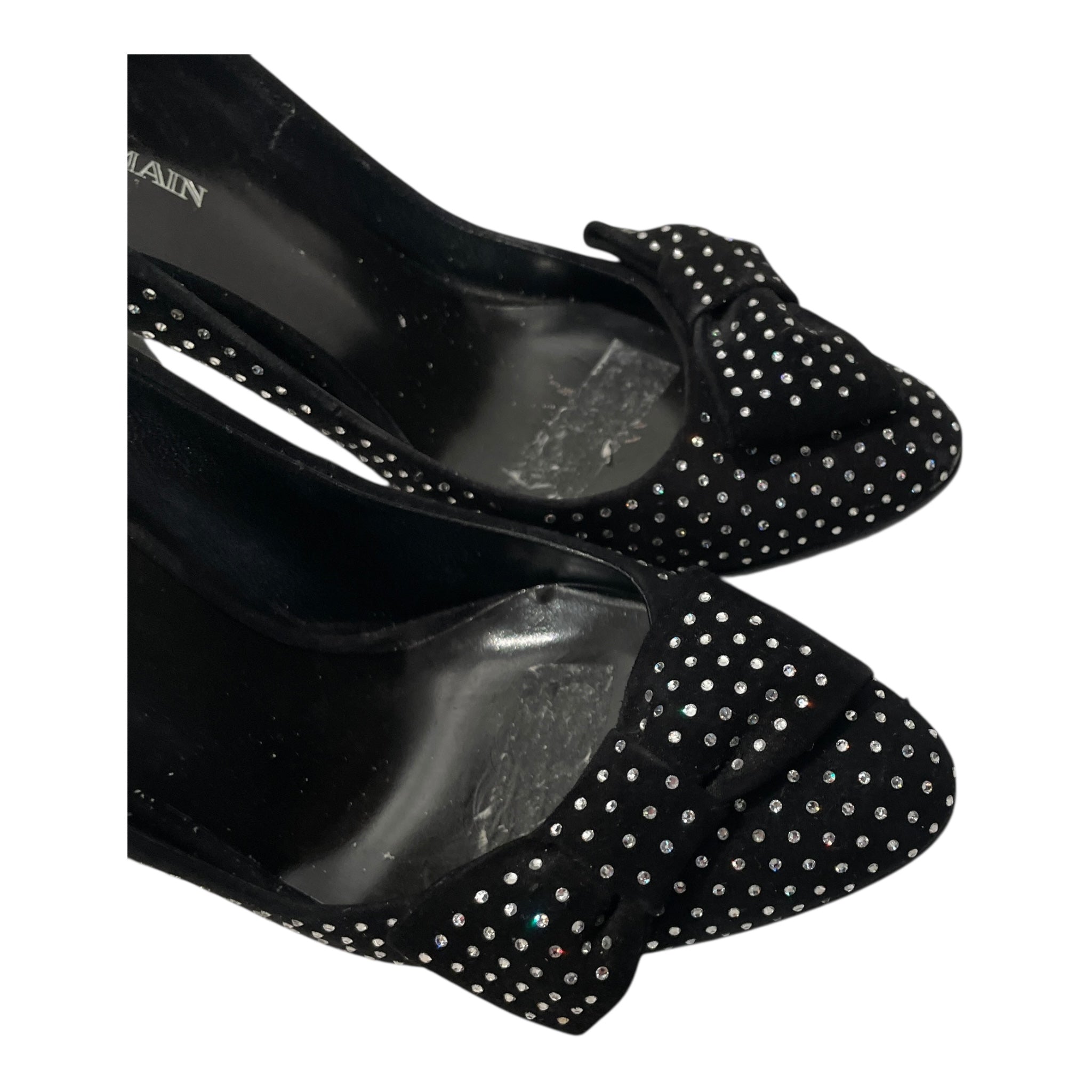 Giuseppe Zanotti/BALMAIN/Heels/EU 36.5/All Over Print/Suede/BLK/VIBRAM SOLE ALL OVER STUD view 6