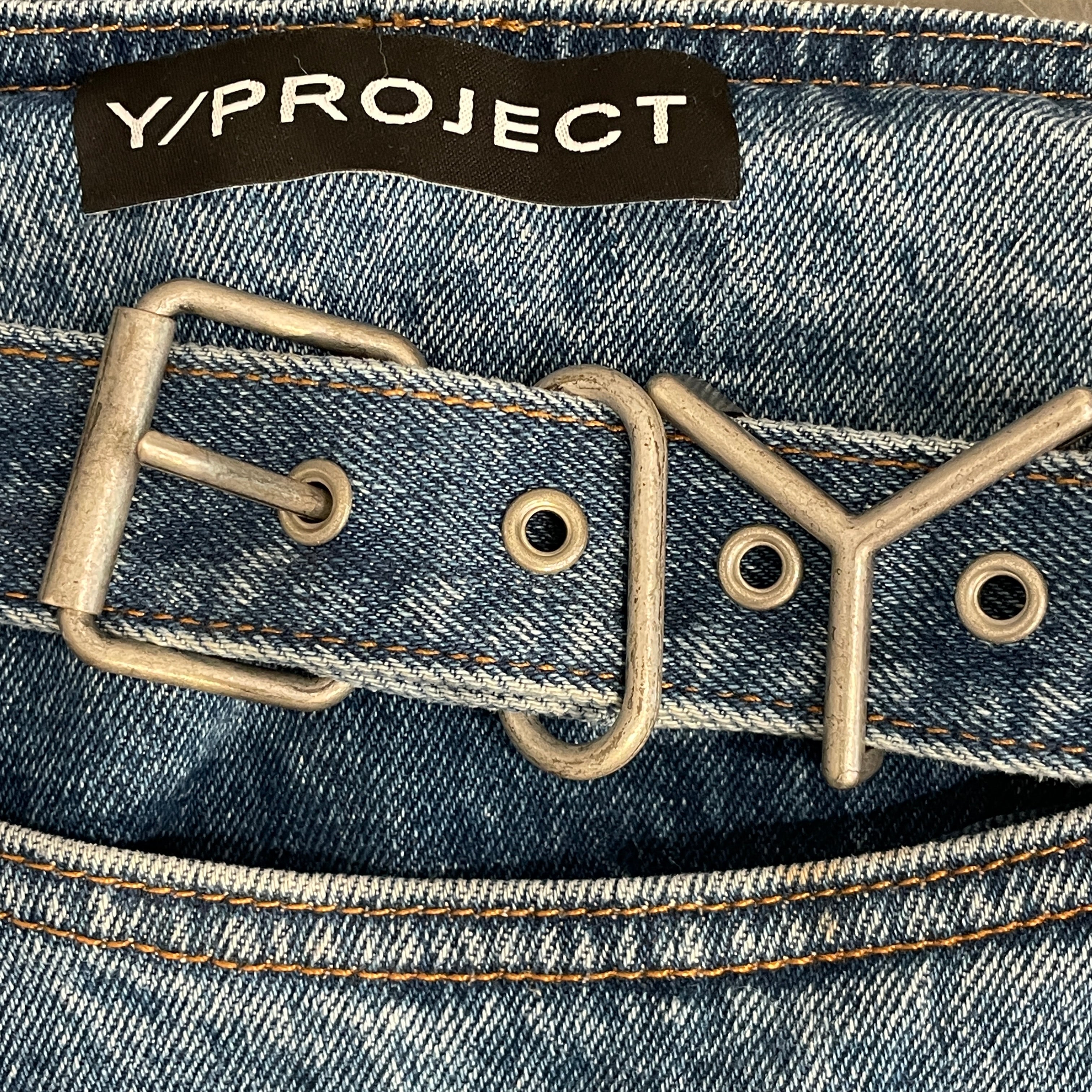 Y/PROJECT/Skirt/26/Cotton/BLU/ view 3