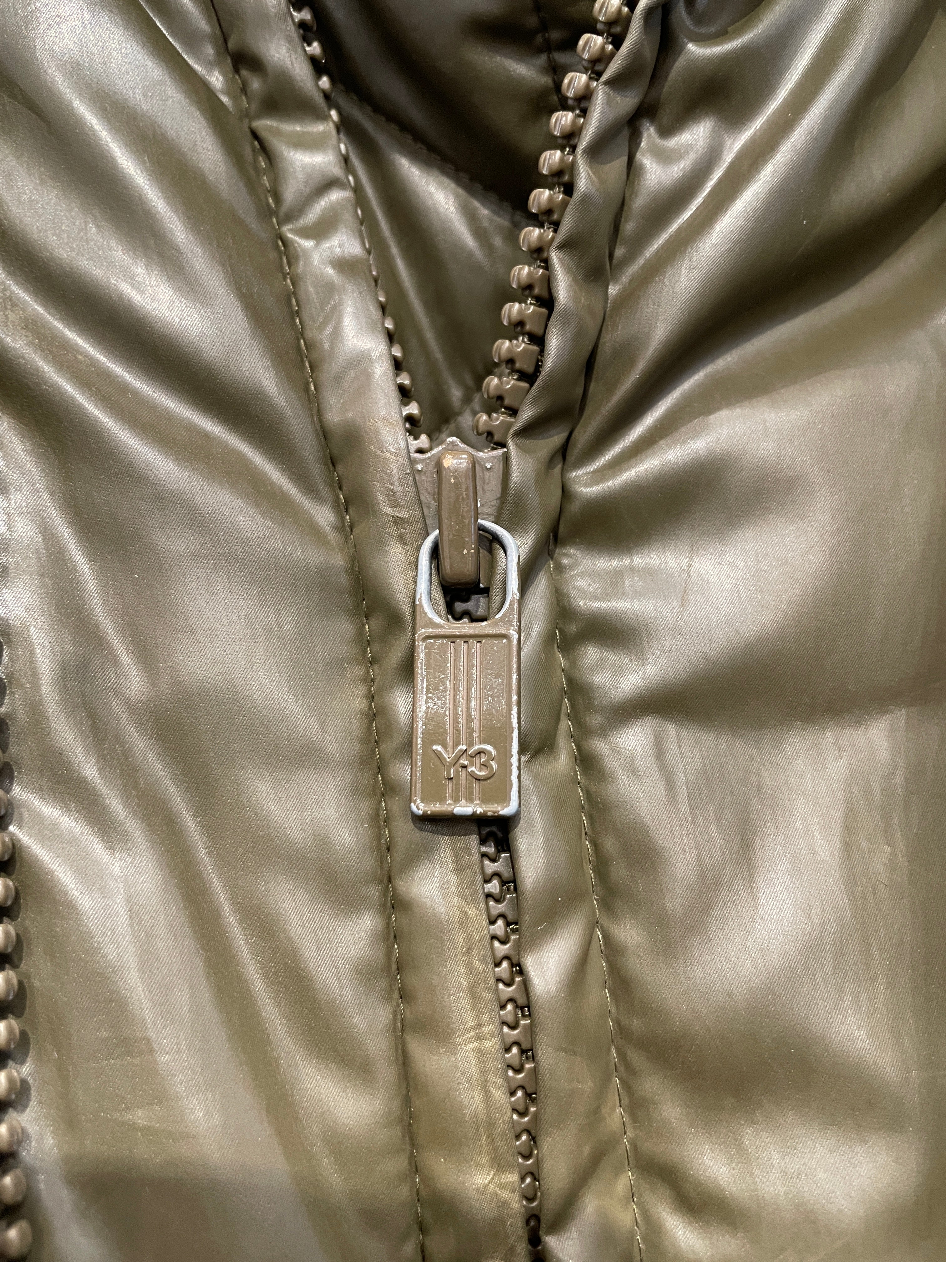 Y-3/Puffer Jkt/M/Polyester/KHK/LONG PARKA view 4