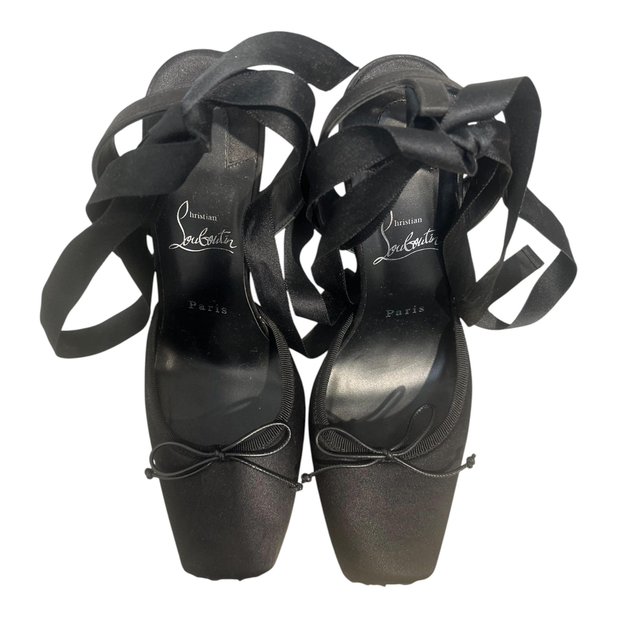 Christian Louboutin/Heels/EU 41/BLK/BALLET, TIE AROUND ANKLE view 6