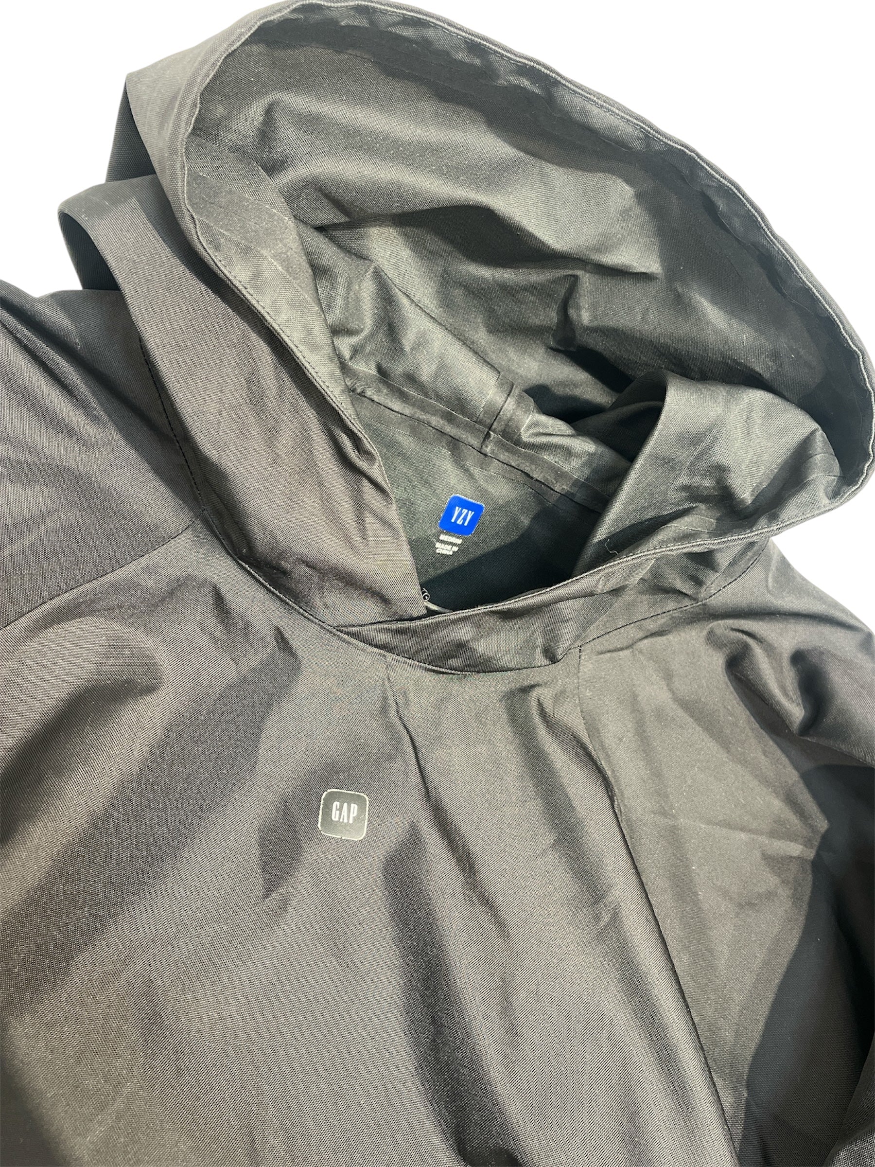 YEEZY GAP ENGINEERED BY BALENCIAGA/Trench Coat/S/BLK/giant rain coat view 3