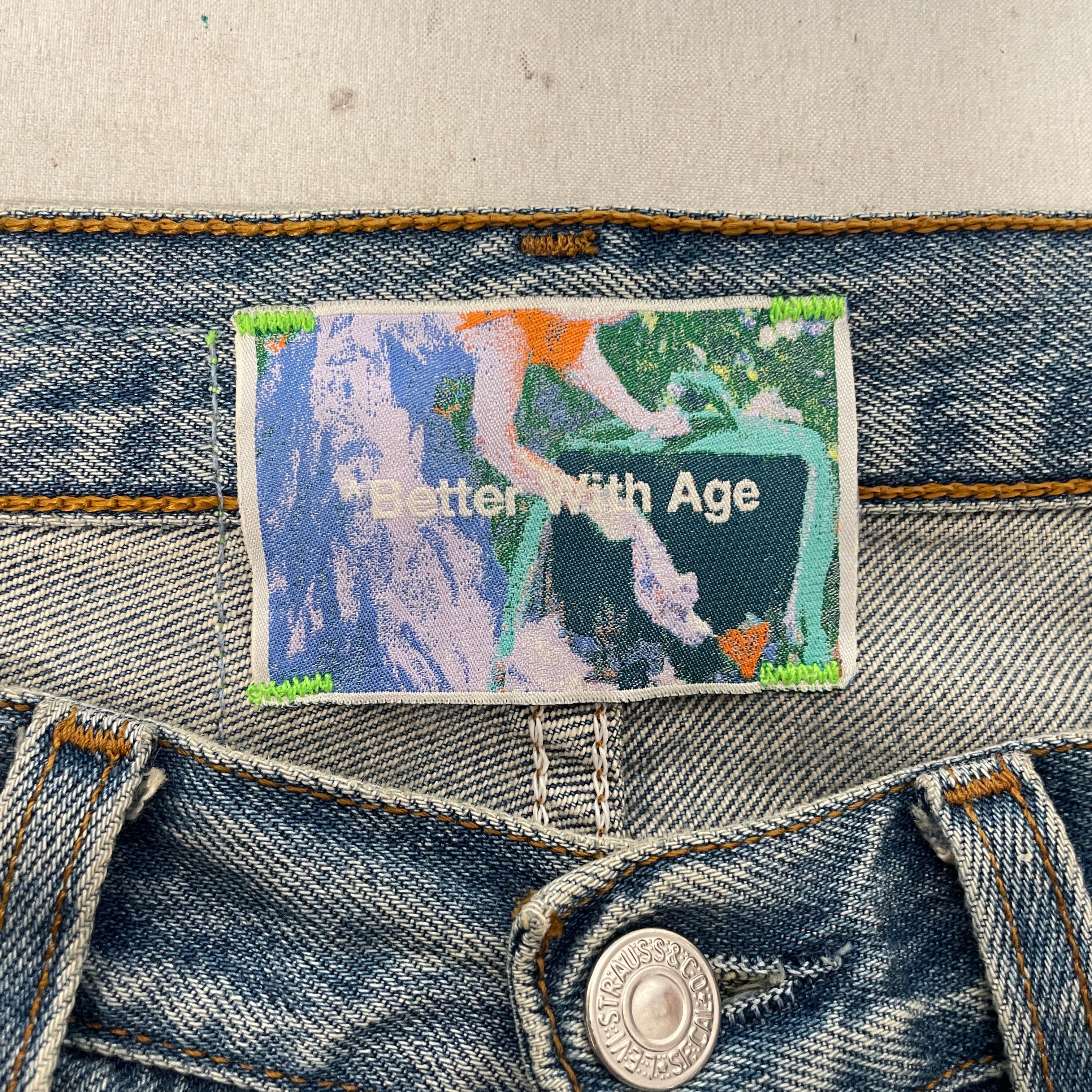 Better With Age/Pants/30/Denim/BLU/All Over Print/PATCHWORK/BWA 1969/PLAID view 4