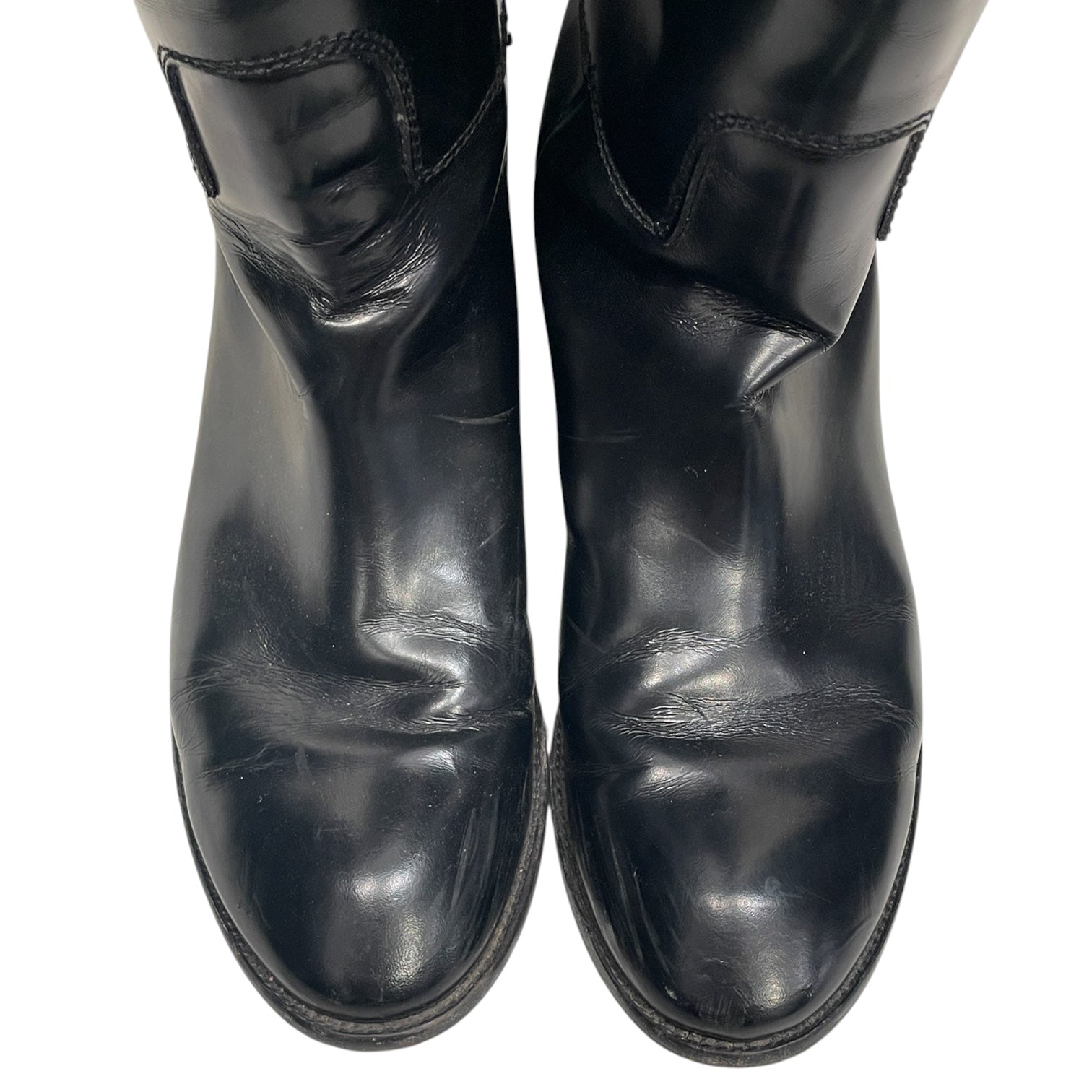 Acne Studios/Pull-On Boots/US 7/Leather/BLK/VELCRO BACK STRAP view 3