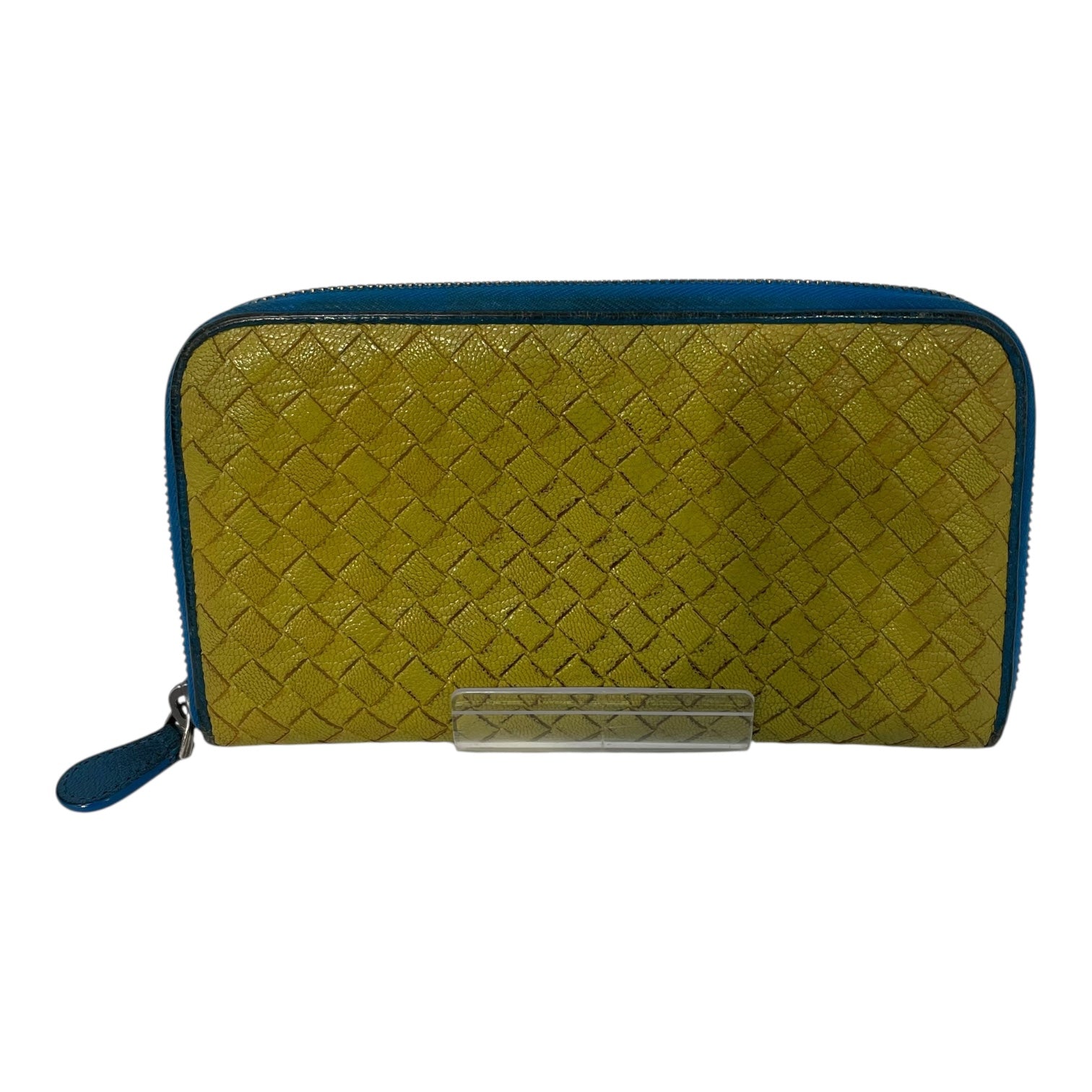 BOTTEGA VENETA/Long Wallet/Leather/GRN/Blue Interior view 2