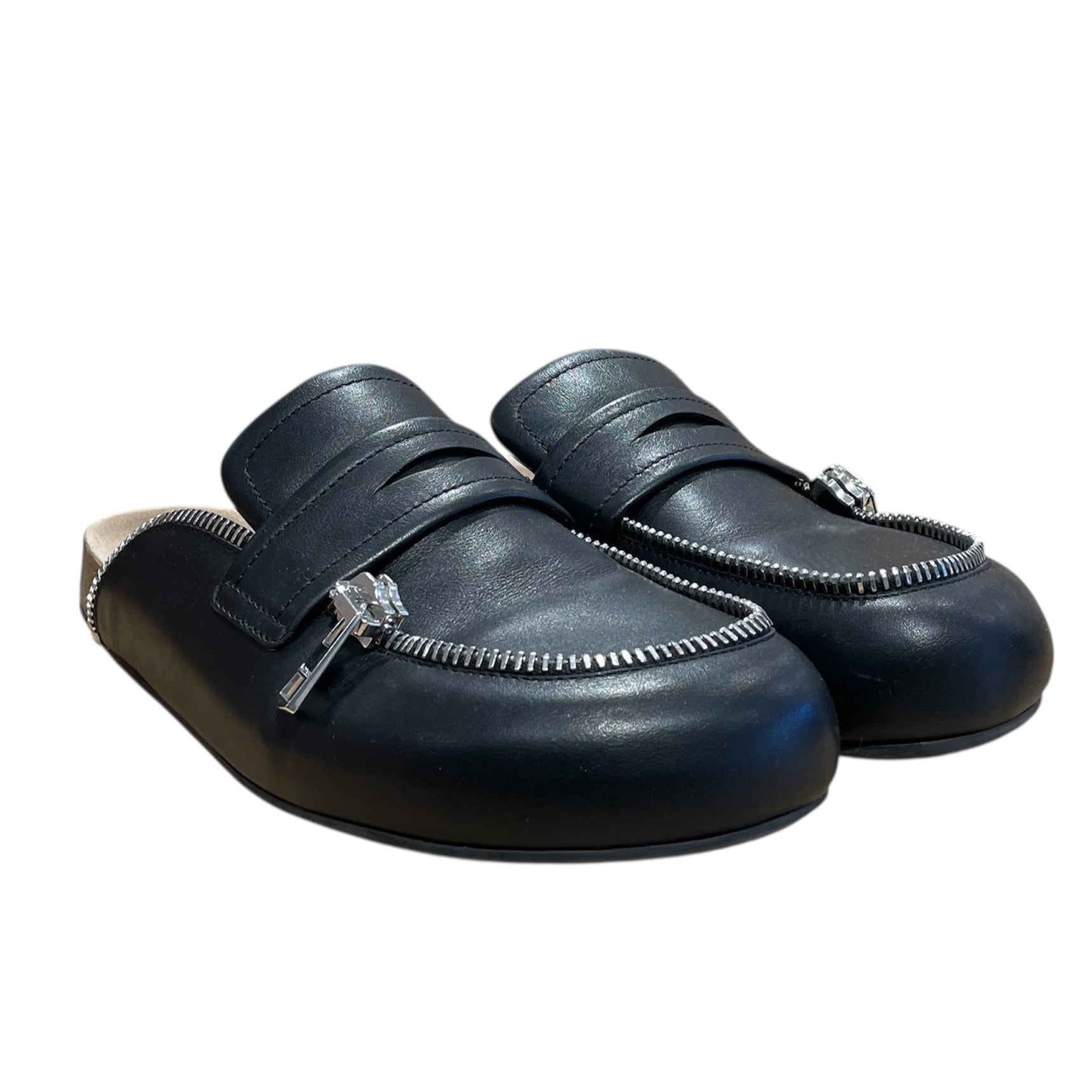 JW ANDERSON(J.W.ANDERSON)/Flat Shoes/EU 39/Leather/BLK/BIKE LOAFER MOLES view 1