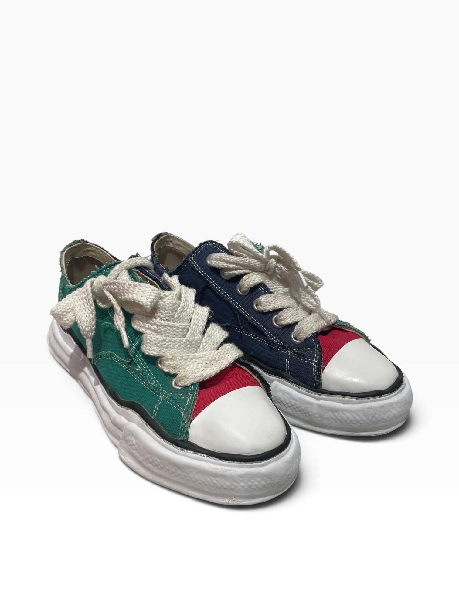 MIHARA YASUHIRO/Low-Sneakers/US 8/Polyester/MLT/green/blue canvas view 1