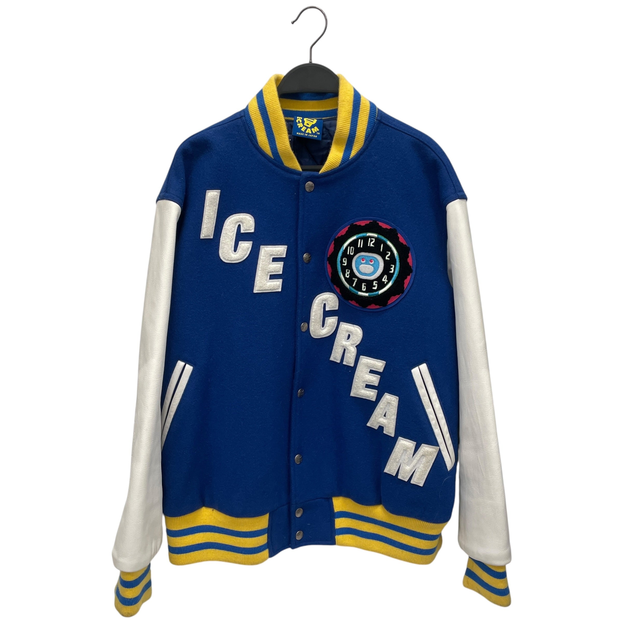 BILLIONAIRE BOYS CLUB/Baseball Jkt/M/Wool/BLU/VINTAGE SKATE CONE VARSITY view 1