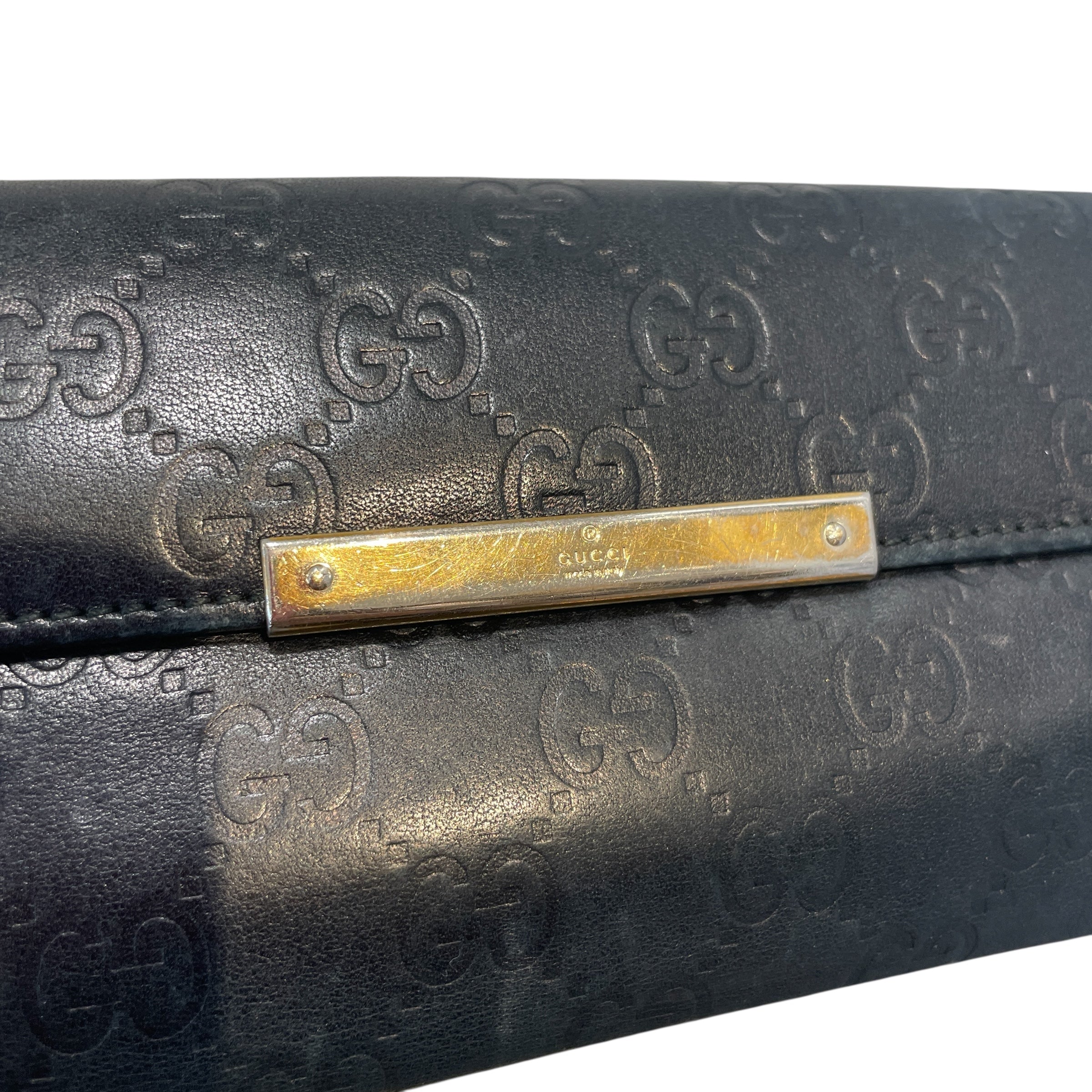 GUCCI/Long Wallet/Monogram/Leather/BLK/Signature Continental Wallet view 6