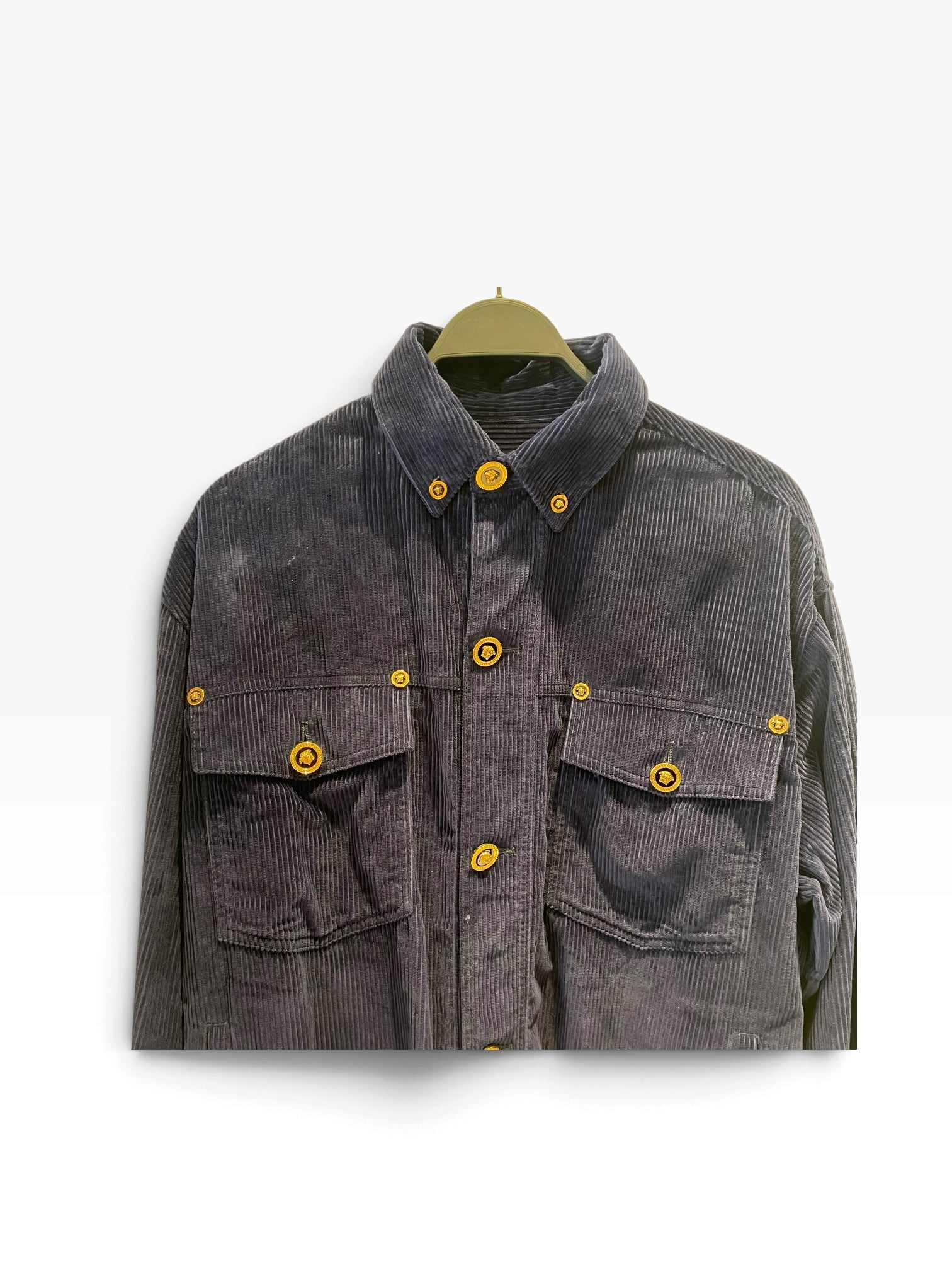 VERSACE/Jacket/48/Cotton/NVY/Corduroy - Medusa Button view 3